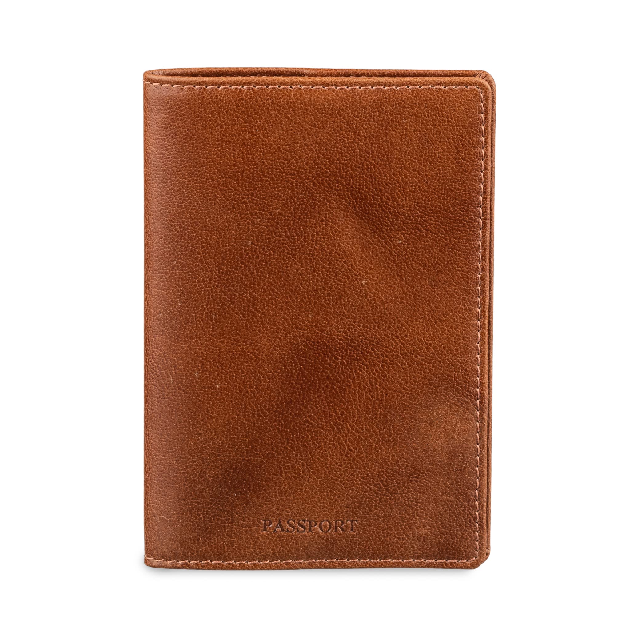 Genuine Leather Passport Cover for Men & Women (Brown)-image-43