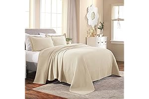 SUPERIOR Medallion Cotton Bedspread Twin
