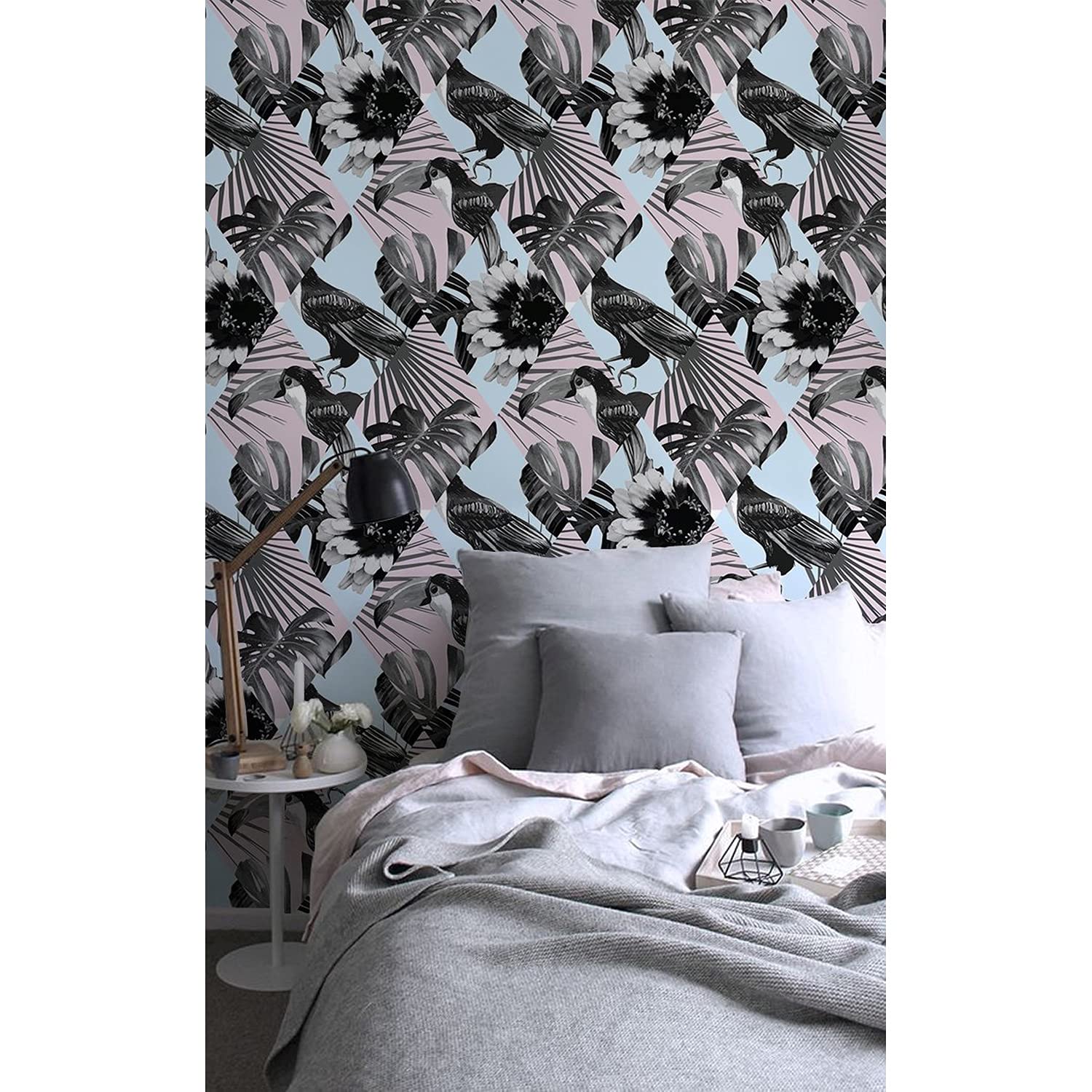 Papier Peint Salon et Chambre Patchwork Toucan Coloray Grand Format Latex 290x290cm
