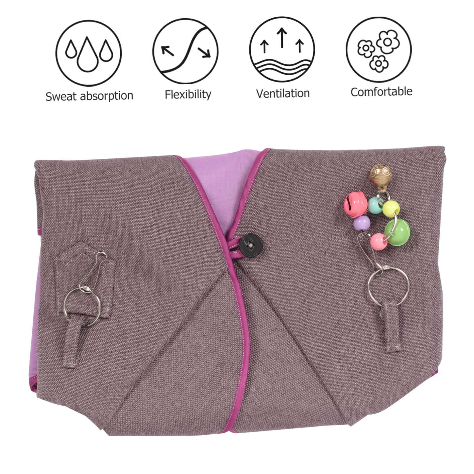 ORFOFE Parrot Scratch Shoulder Protector Shawl Cotton Linen Pet Training Shoulder Pad Bird Diaper Cover Comfortable for Long Use