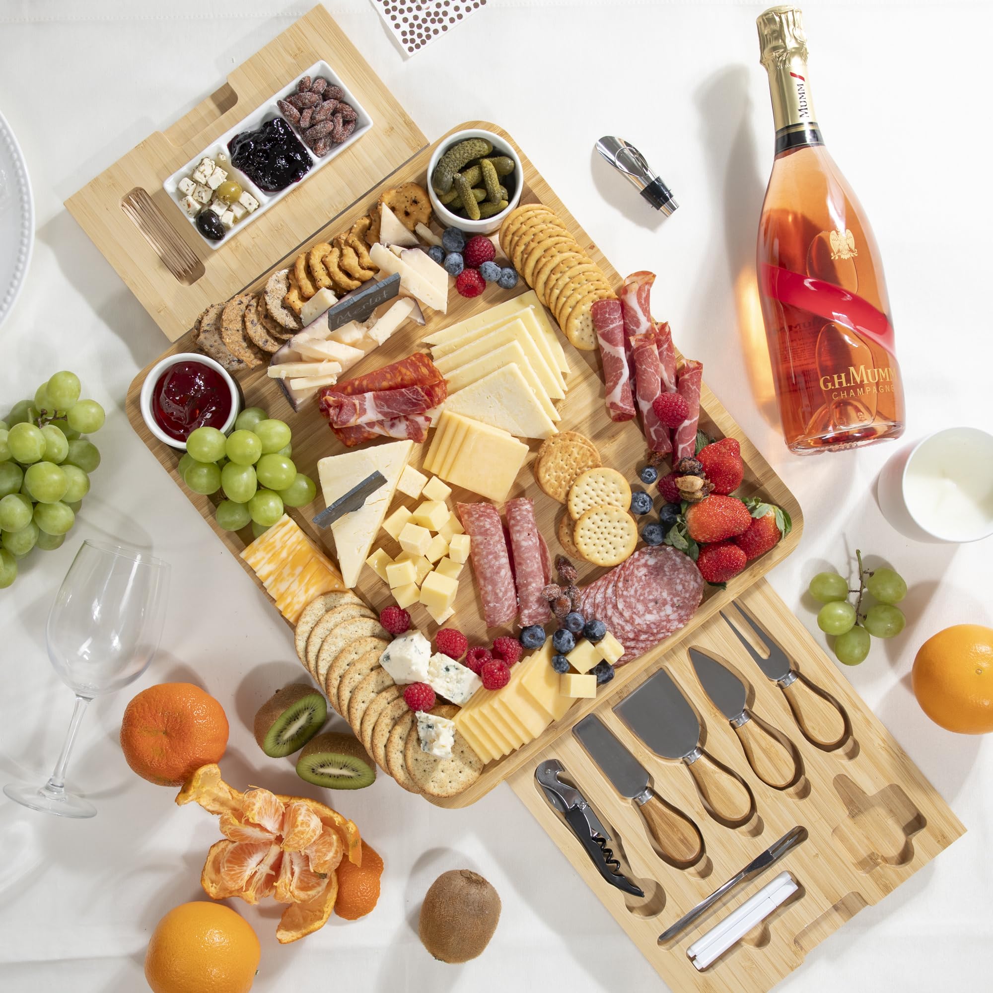 Personalized Charcuterie Board, Bamboo Cheese Board, Wedding Gifts, Housewarming Gift, Birthday Gifts for Women or Men, Custom Engraved Serving Platter by Yewbee