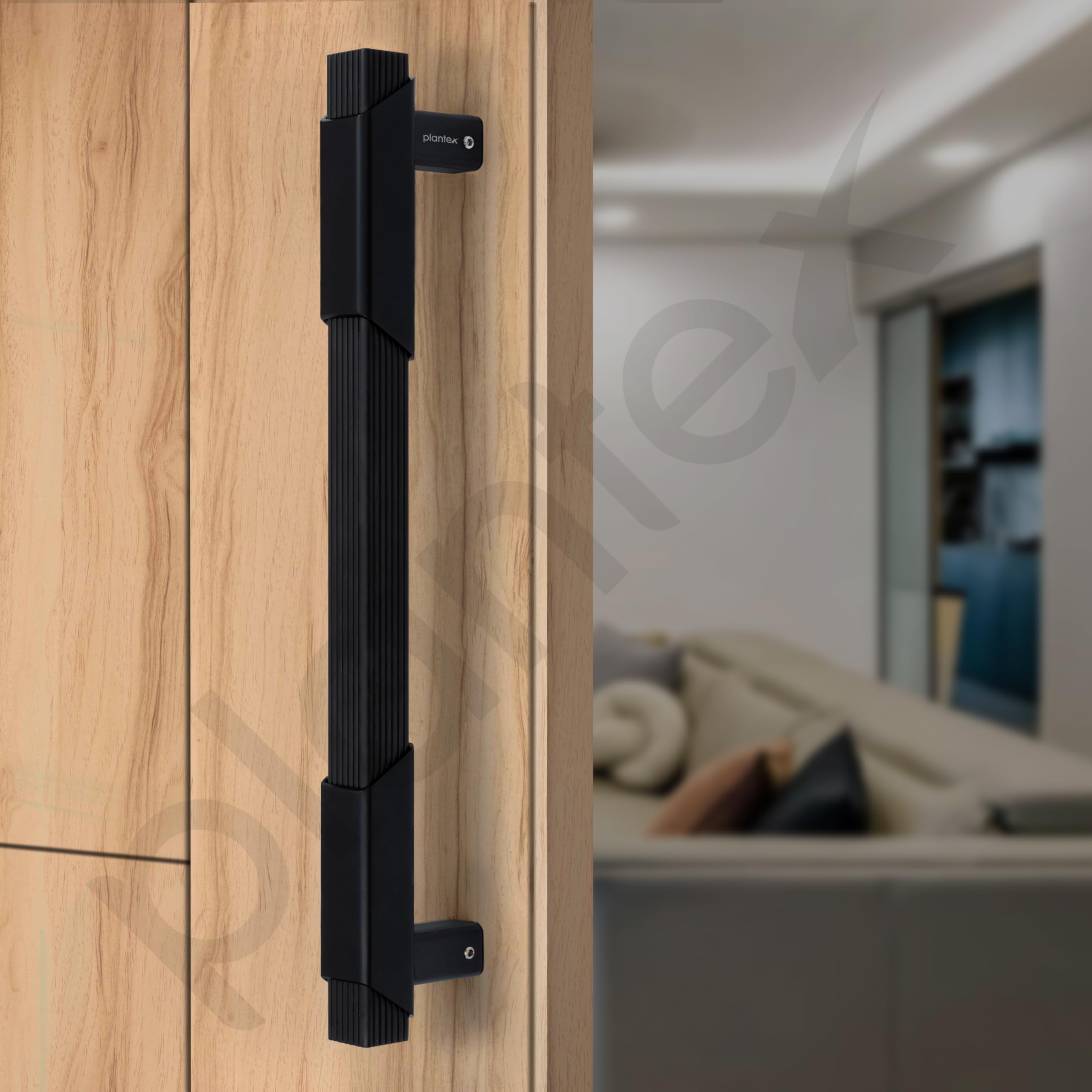 Plantex Door Handle/14 Inch Main Door Handle/Aluminium Door Handle/Pull-Push Door Handle/Door Accessories/3 Years Warranty (Pack of 1, Black) — Amazon image 5