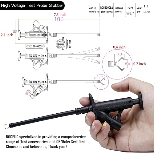 Miniatura 2 de Cables de prueba de multímetro, juego de adaptador de sonda de prueba de aguja de medidor, clips de alineador, kit de cables de prueba electrónicos,