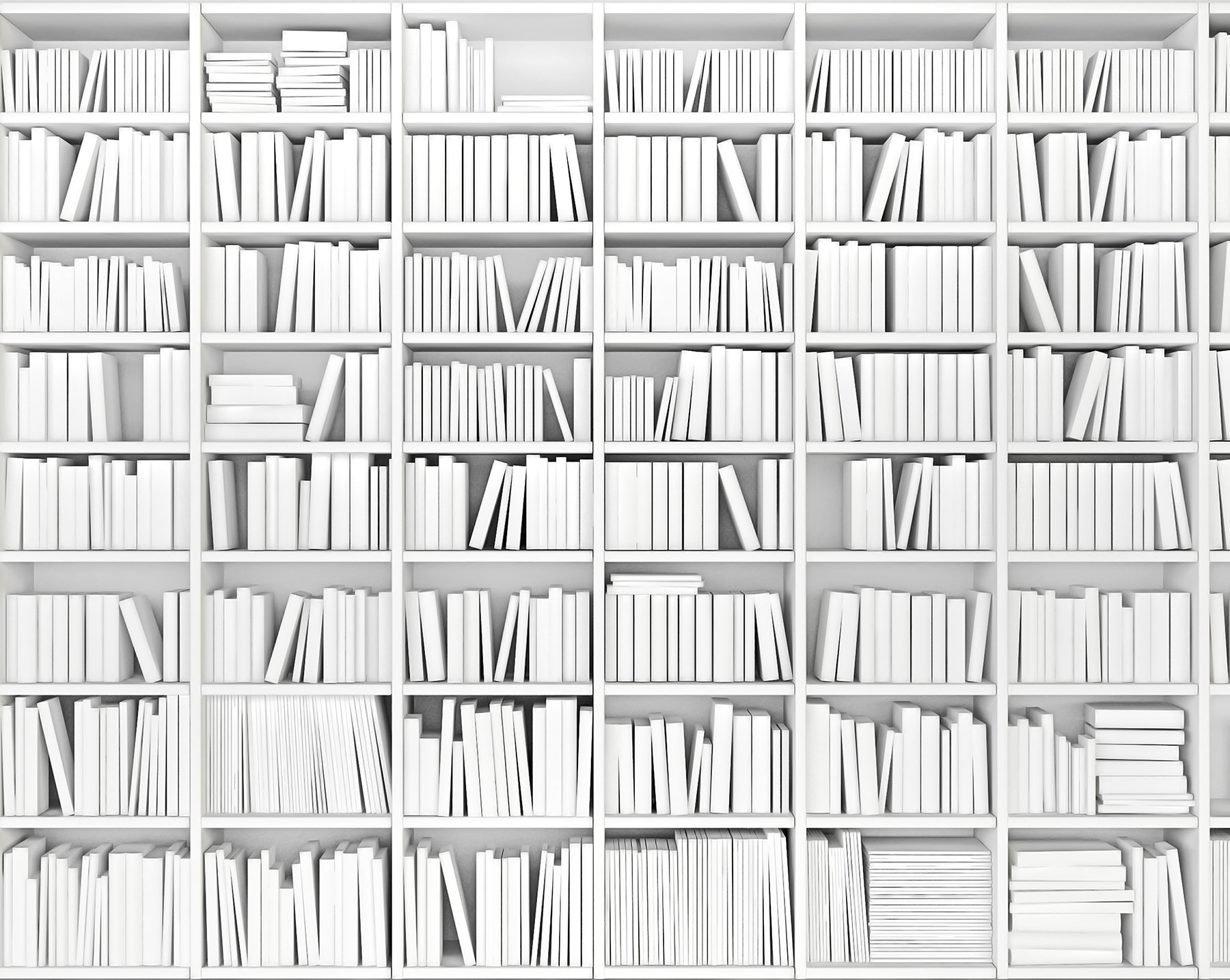 OhPopsi WALS0016 Library Wall Mural, White & Off-White