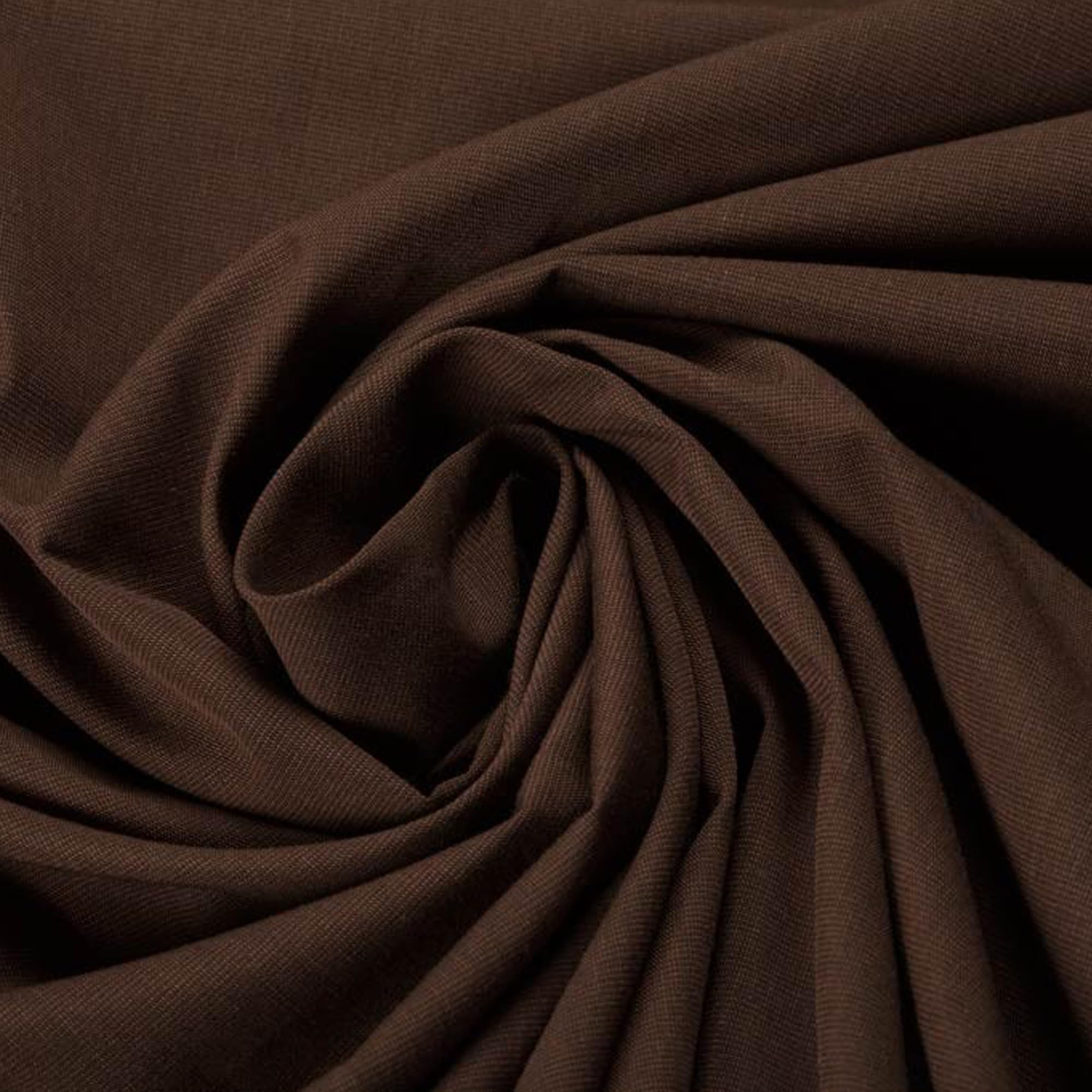 Premium Plain Colour Polycotton Fabric 44" Wide by JRI®(Chocolate, 2 Meter) - (Same Day Dispatch) — image 1