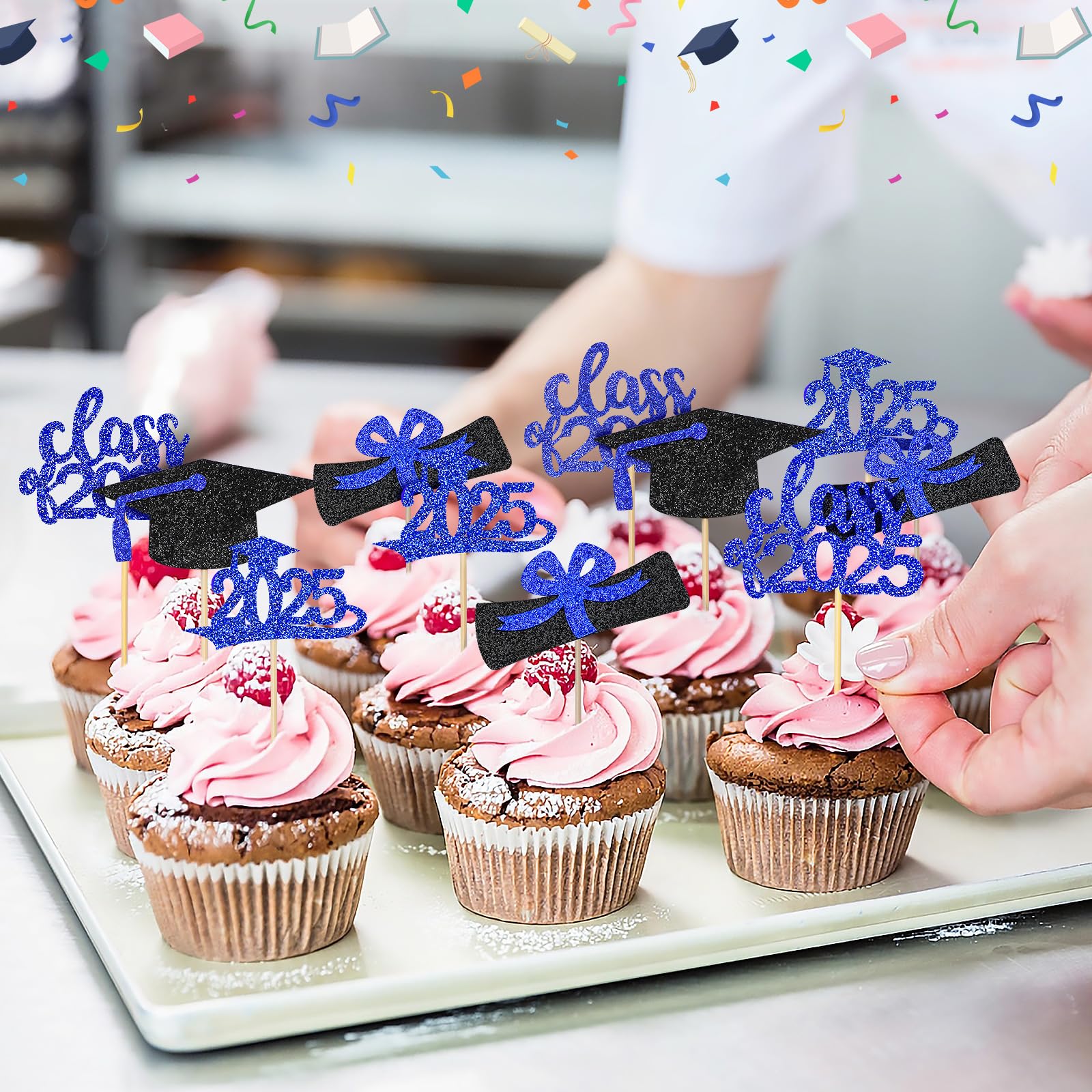 Gyufise 24 Topper Per Cupcake Per Ballo Di Fine Anno 2024