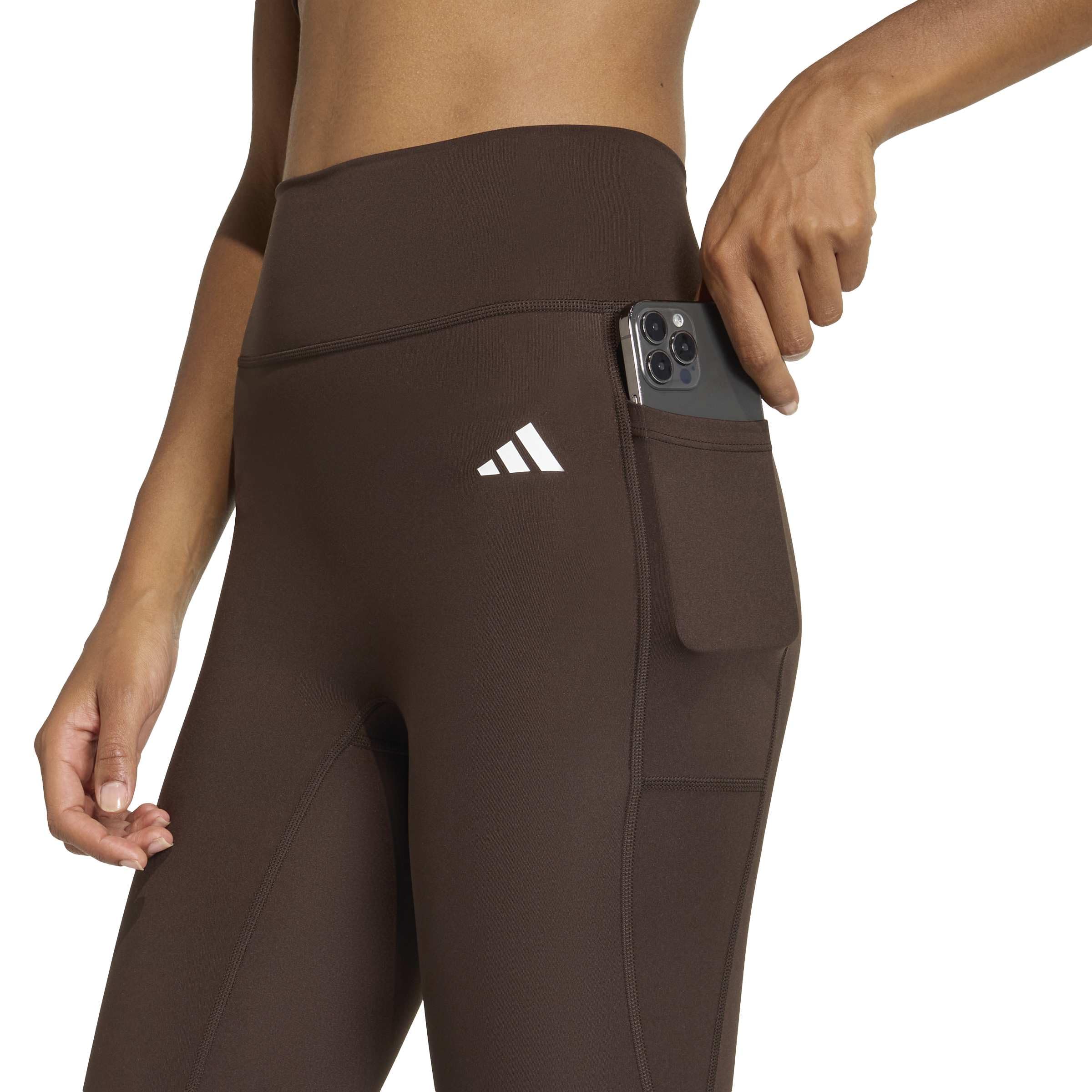 adidas Kobiety Optime Essentials Workout 7/8 Leggings Tights, Aurora Coffee, M