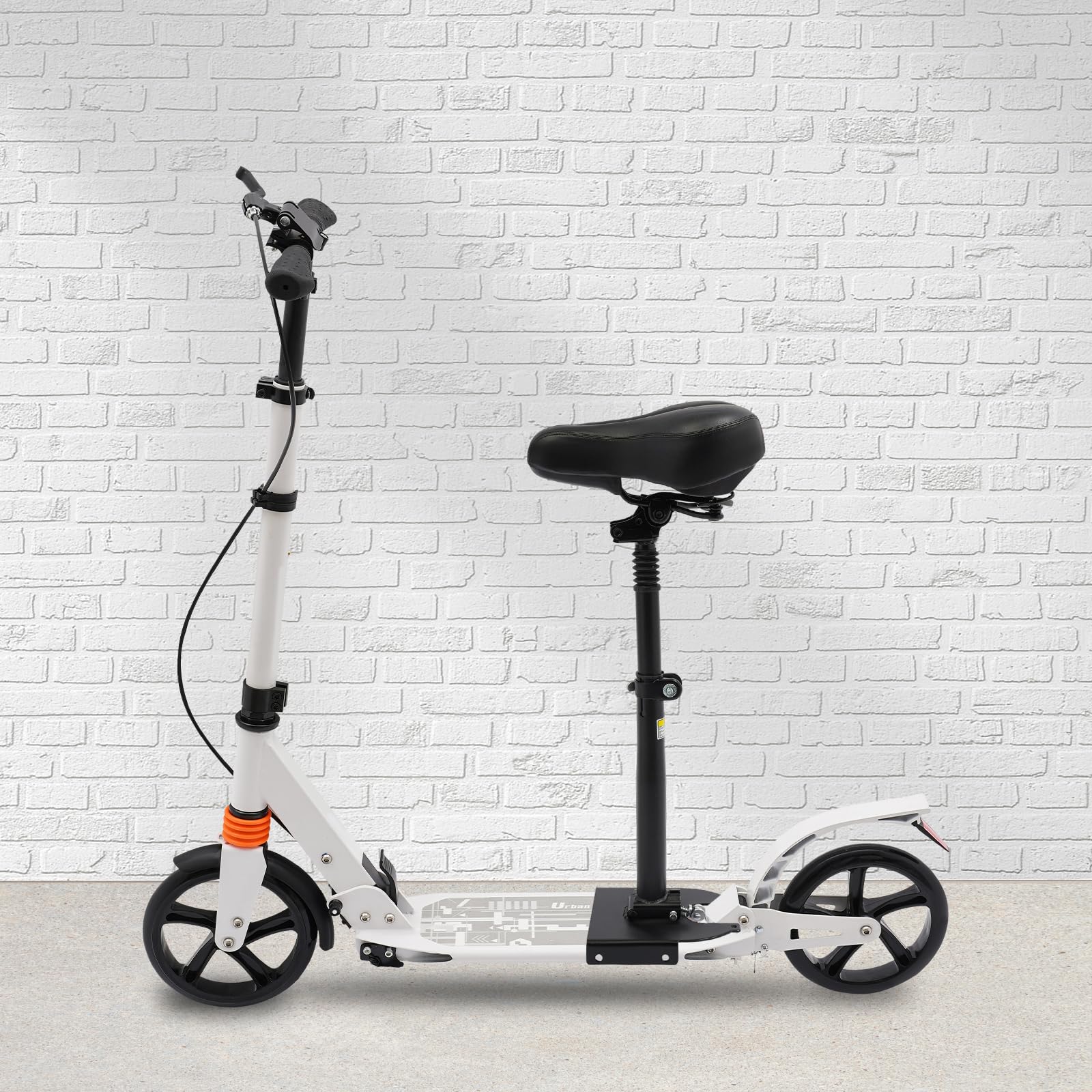 Cuscino ammortizzante per scooter elettrico, altezza regolabile da 50 a 68 cm | Sella pieghevole per scooter elettrico, omologata per strada, per adulti, per ciclismo a lunga distanza