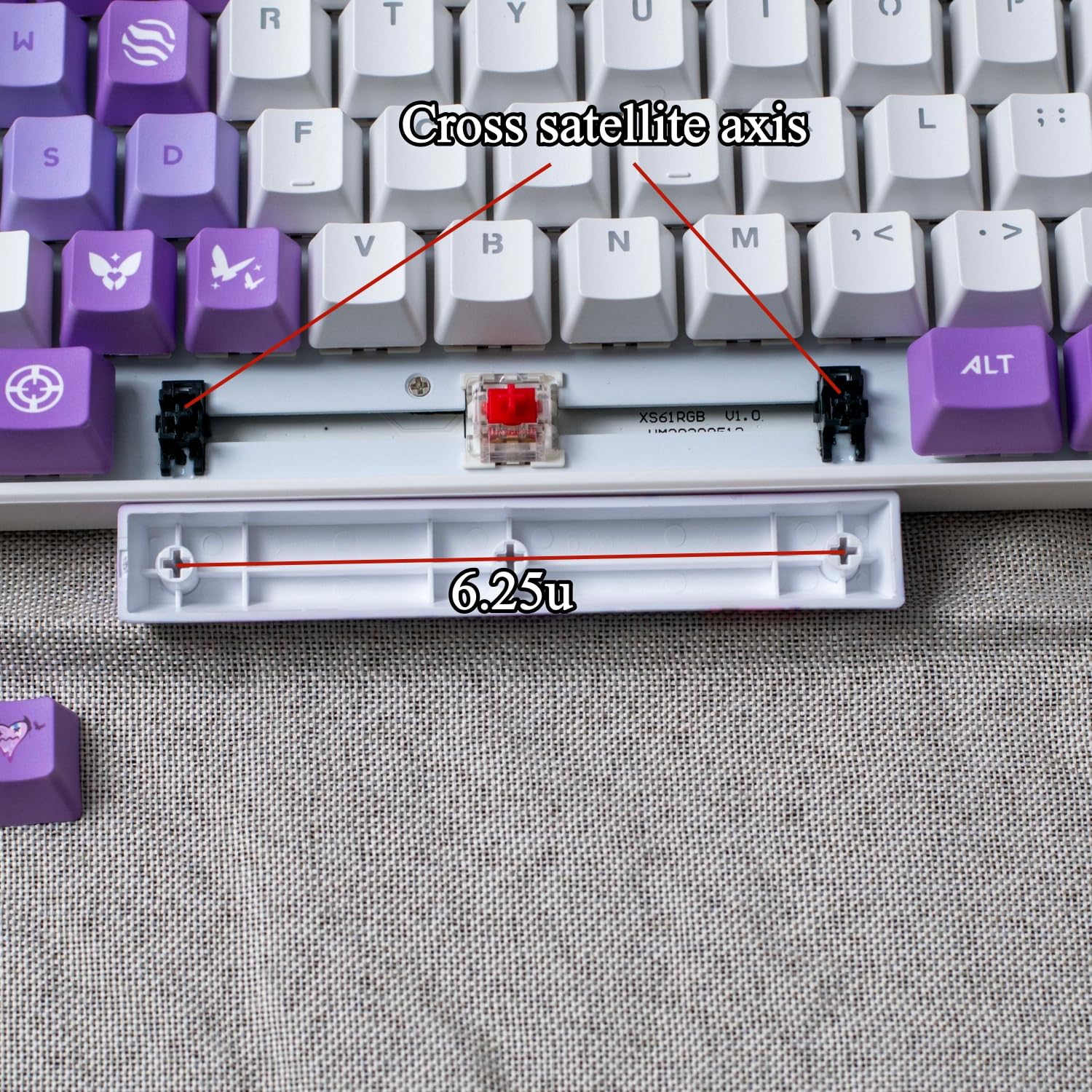 Valorant Reyna Kit de 14 Keycaps PBT Profil OEM en Dye-Sublimation, Accessoires pour Clavier Mécanique Gamer, Compatibles avec la Plupart des Dispositions Mécaniques