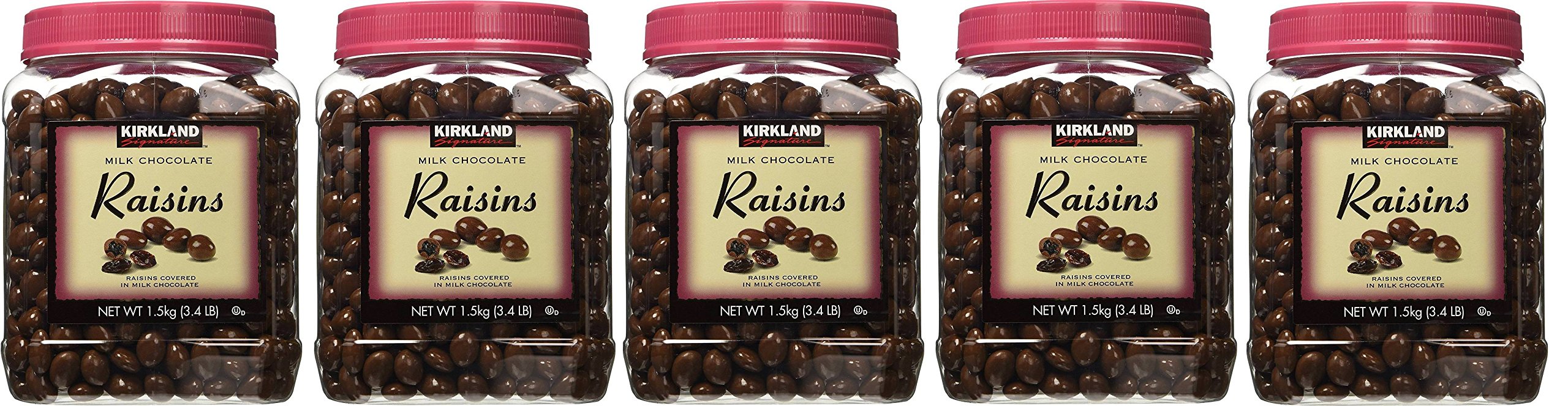 Kirkland Signature hxZBCD Milk Chocolate, Raisins, 54 Ounce (5 Pack)