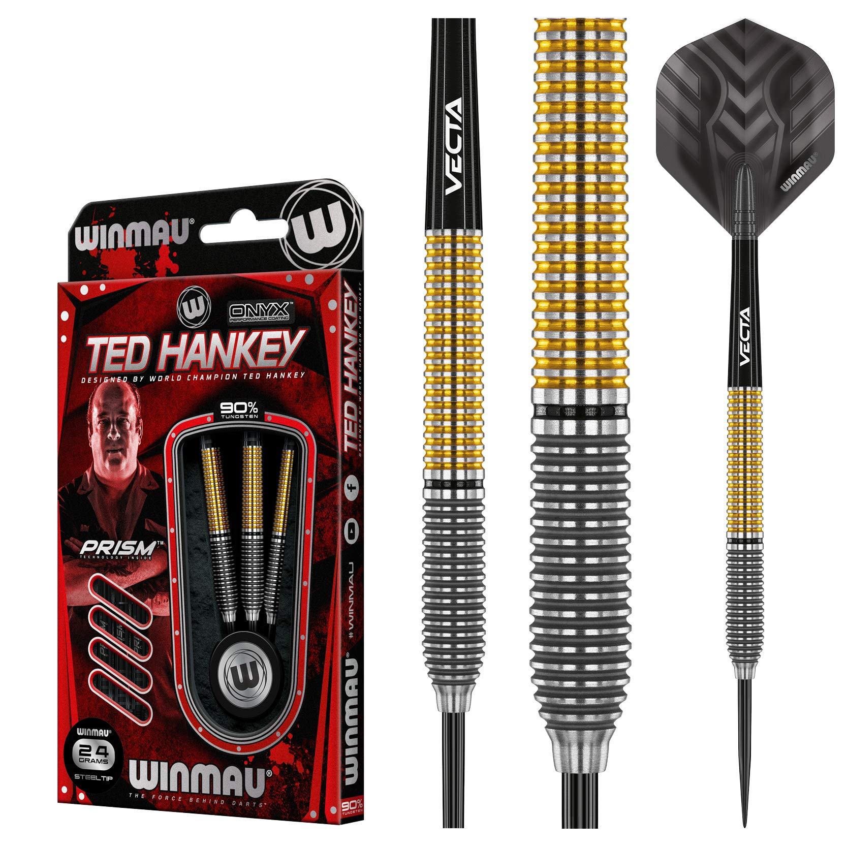 winmau テッドハンキー Winmau】ウィンマウ テッドハンキーted hankey 21g STEEL BK