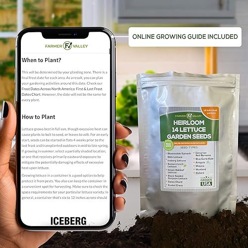 Miniatura 6 de Semillas de jardín de lechuga y ensalada para plantar, más de 6400 semillas de verduras cultivadas en Estados Unidos sin OMG para cultivo doméstico,