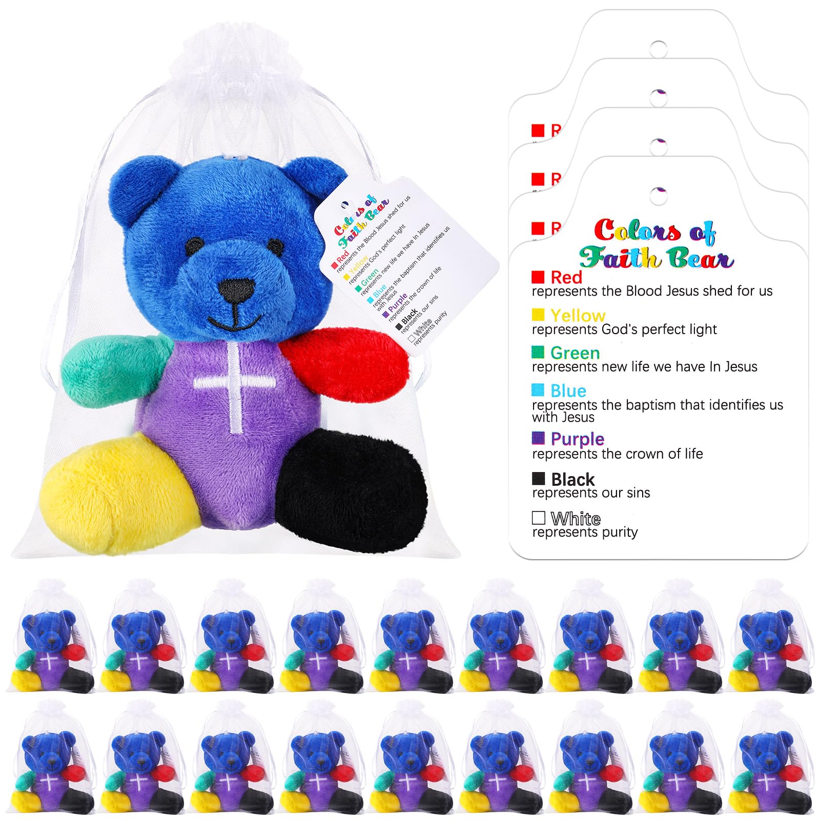 Amazon: Silipull 12 Sets Color of Faith Stuffed Bears VBS Sunday