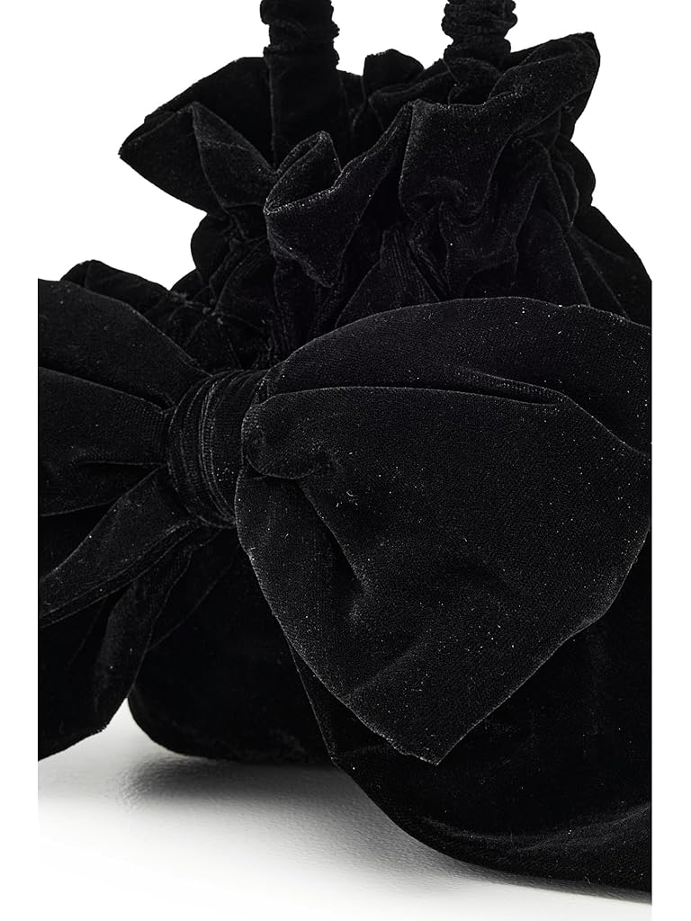 Black Free People Belle Velvet Bow Bag