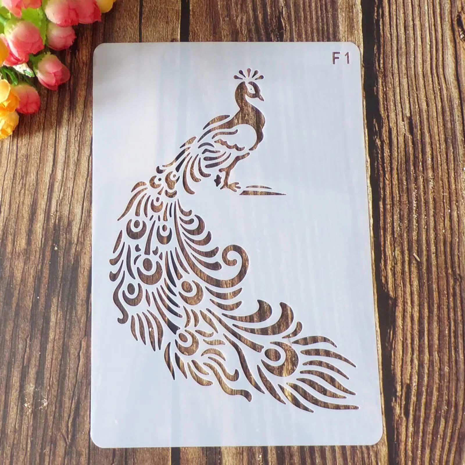 16 stencil geometrici floreali da 26 cm, per progetti artigianali, stencil per pittura su legno, legno, parete, tessuto, roccia, lavagna