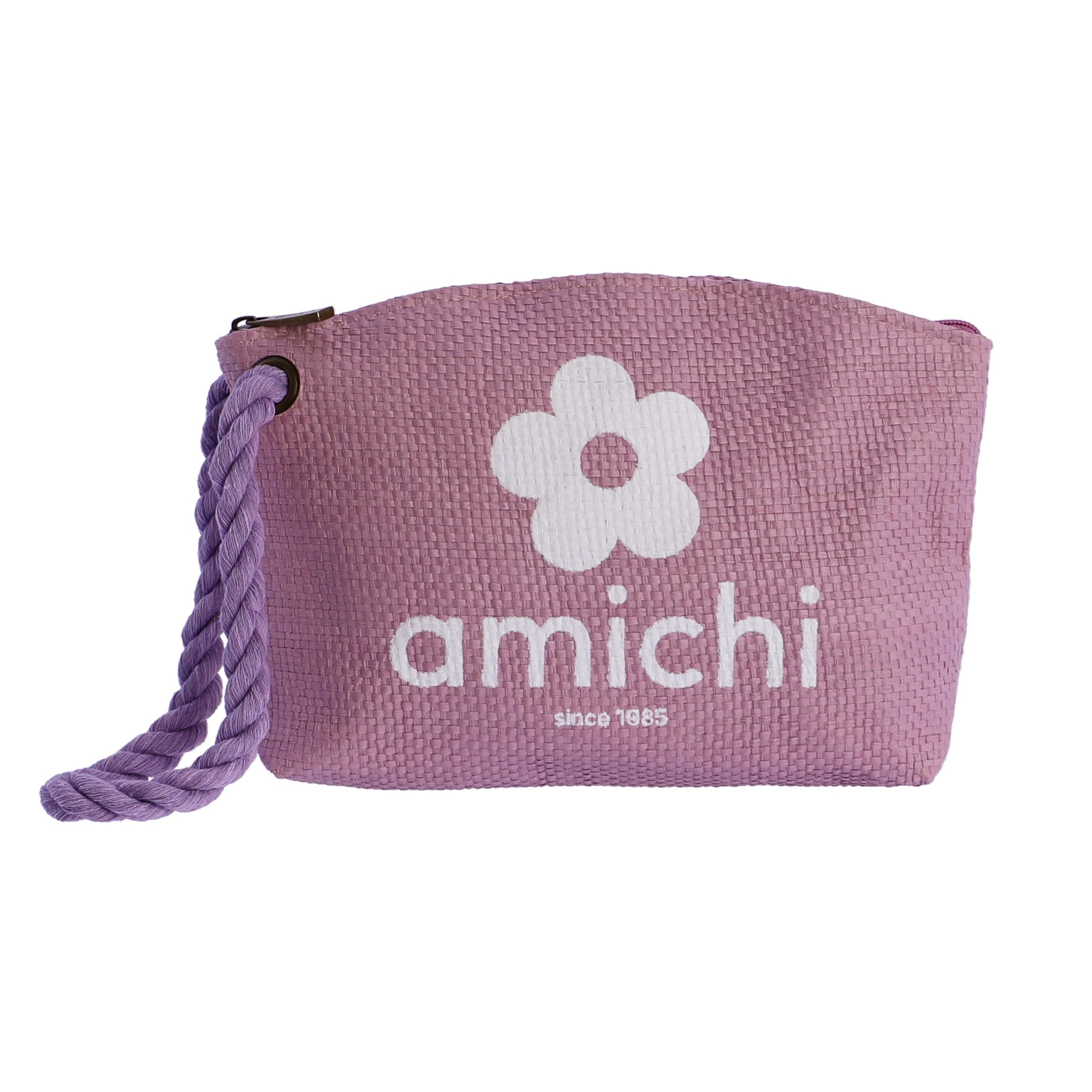 AMICHI Bolso mujer - bolso playa mujer pequeño - neceser playa - bolso de mano mujer - bolso de verano - bolso playa rafia - bolsa playa - bolsa piscina - Onia