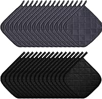 Uiifan 30-Pack Cotton Pot Holders - Washable Heat Resistant Oven Hot Pads, 8x8 Inch Black Gray for Kitchen Cooking Baking