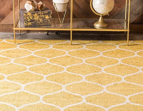 Miniatura 169 de Rugs.com Lattice Frieze Collection Alfombra – 4 x 6 pies, alfombra mediana negra perfecta para salas de estar, comedores grandes, planos abiertos