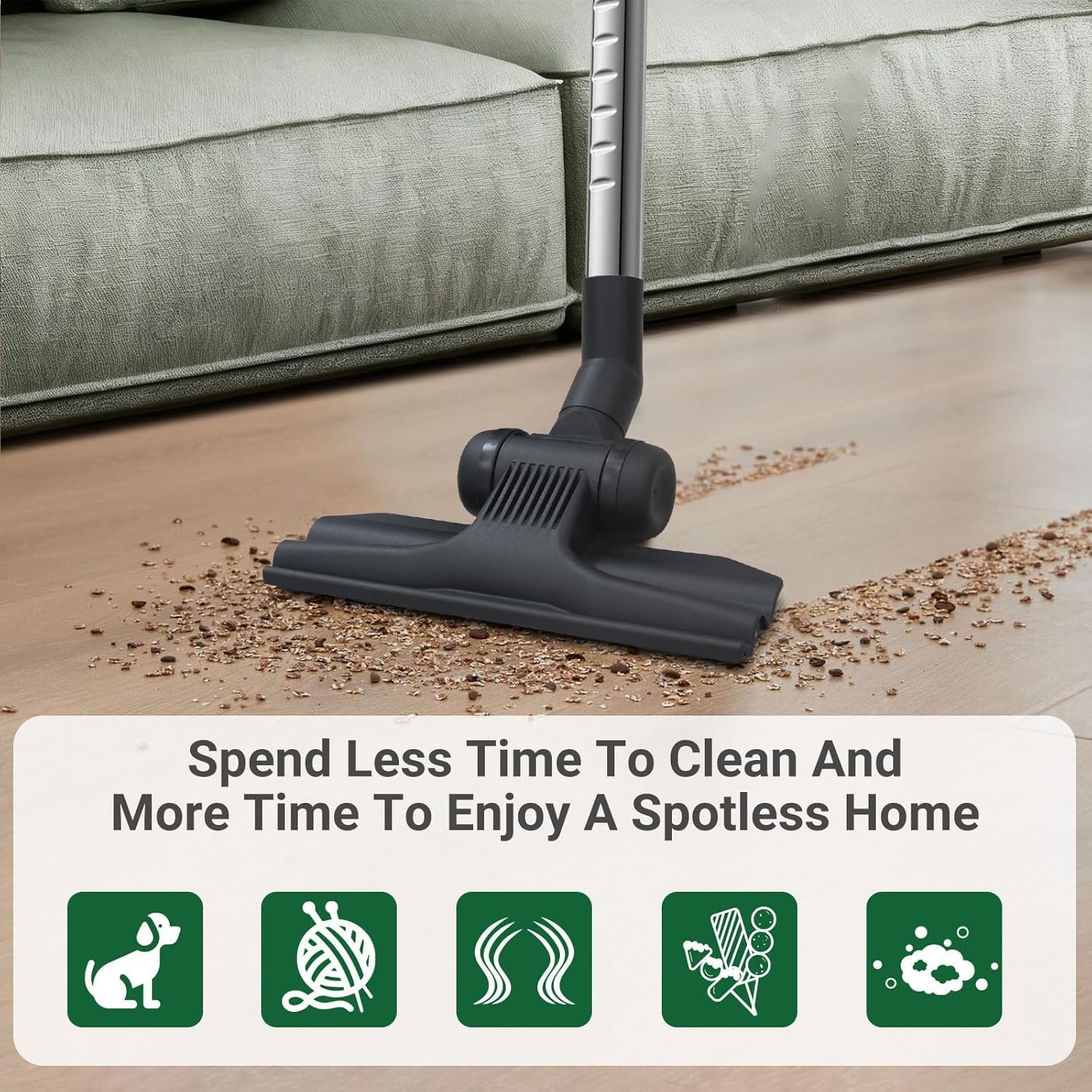 EZ SPARES Ultra-Thin 2cm Vacuum Brush Head – 1.25 Inch (32mm) Universal Replacement for Cleaning Under Bed & Furniture, Compatible with Hoover, Bissell, Eureka, Royal, Dirt Devil, Rainbow