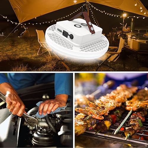 Miniatura 8 de Linterna recargable ultra brillante LED camping linterna con imán impermeable ligera luz portátil tienda de campaña para uso de emergencia camping