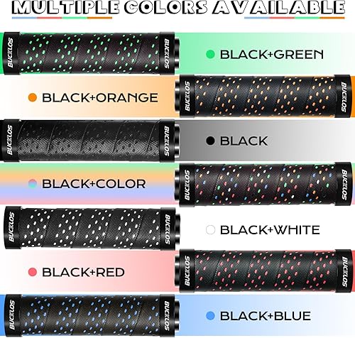 Miniatura 5 de BUCKLOS Empuñaduras de manillar de bicicleta con doble bloqueo en la barra de mango de bicicleta para MTB Bike Soft Antideslizante Agarre de mano