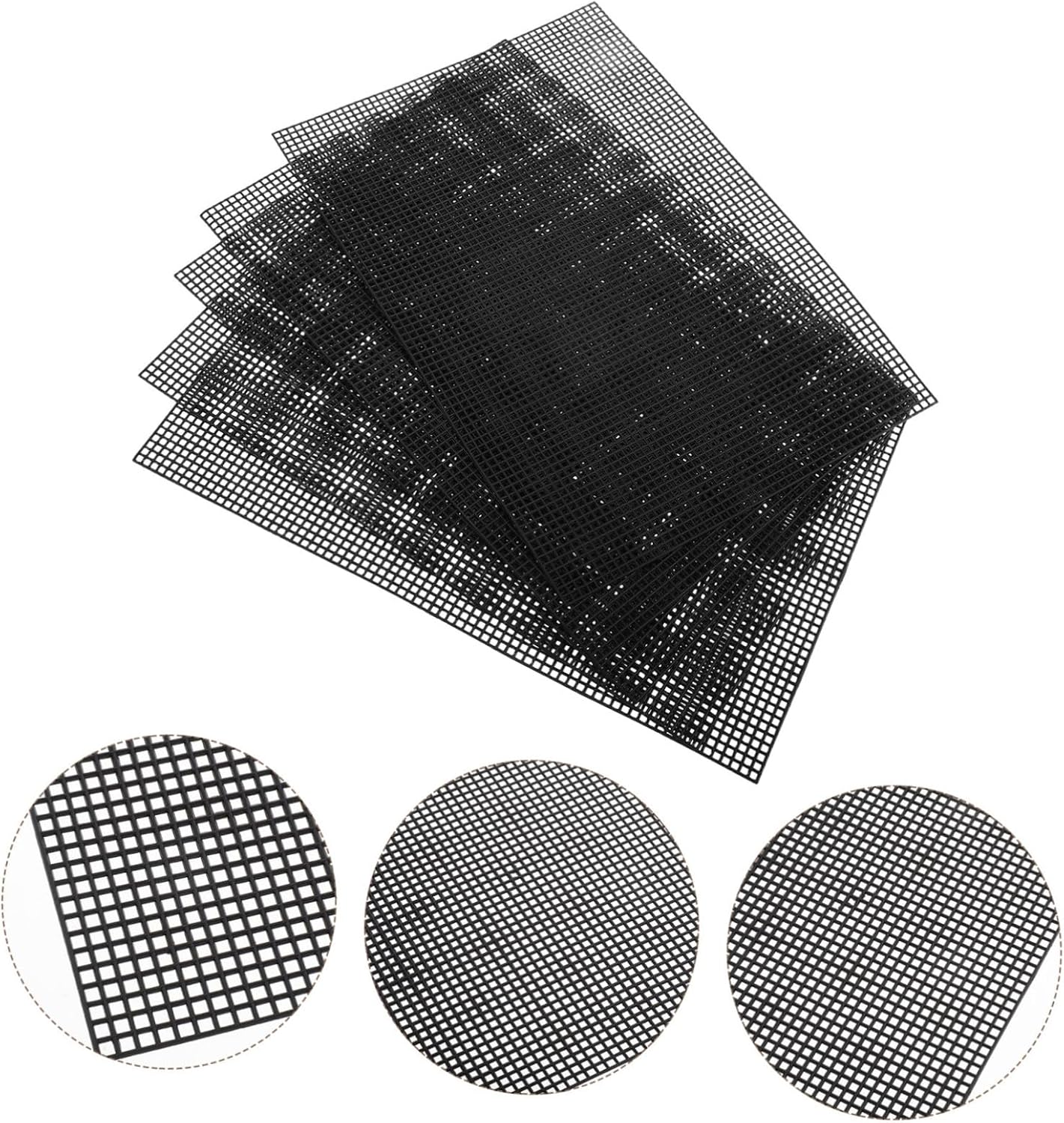 TEHAUX DIY Embroidery Fabric 5pcs Plastic Mesh Canvas Sheets Cross Stitching 30x20cm Crochet Mesh Embroidery Projects Canvas
