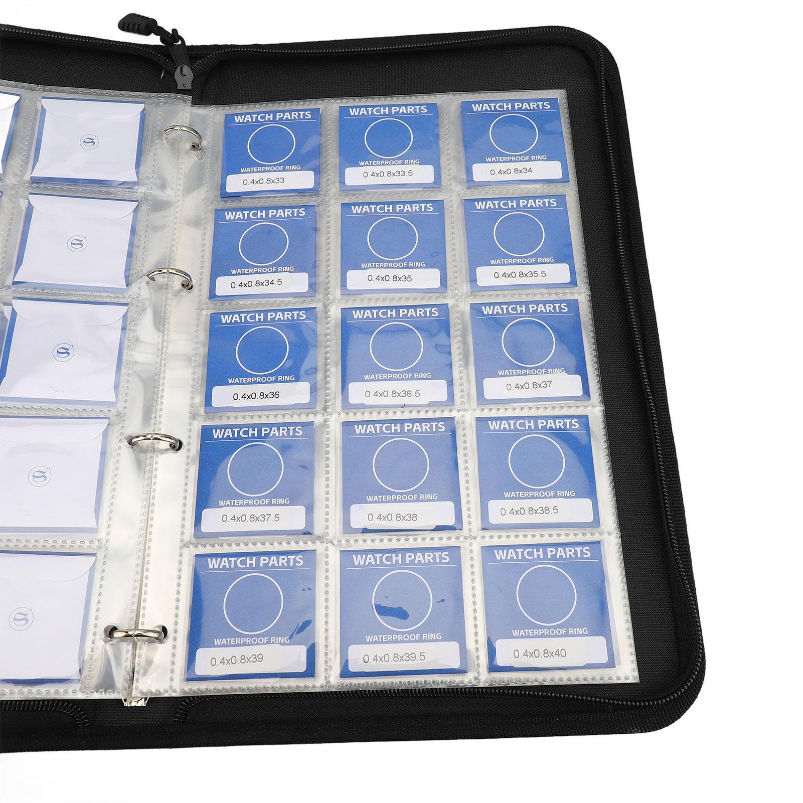 135 Pezzi Watch Case Back Gasket, Kit Accessori Impermeabili, O - Rings in Gomma Rotondi per Riparazione Orologi, 45 Misure Diverse con Borsa di Stoccaggio
