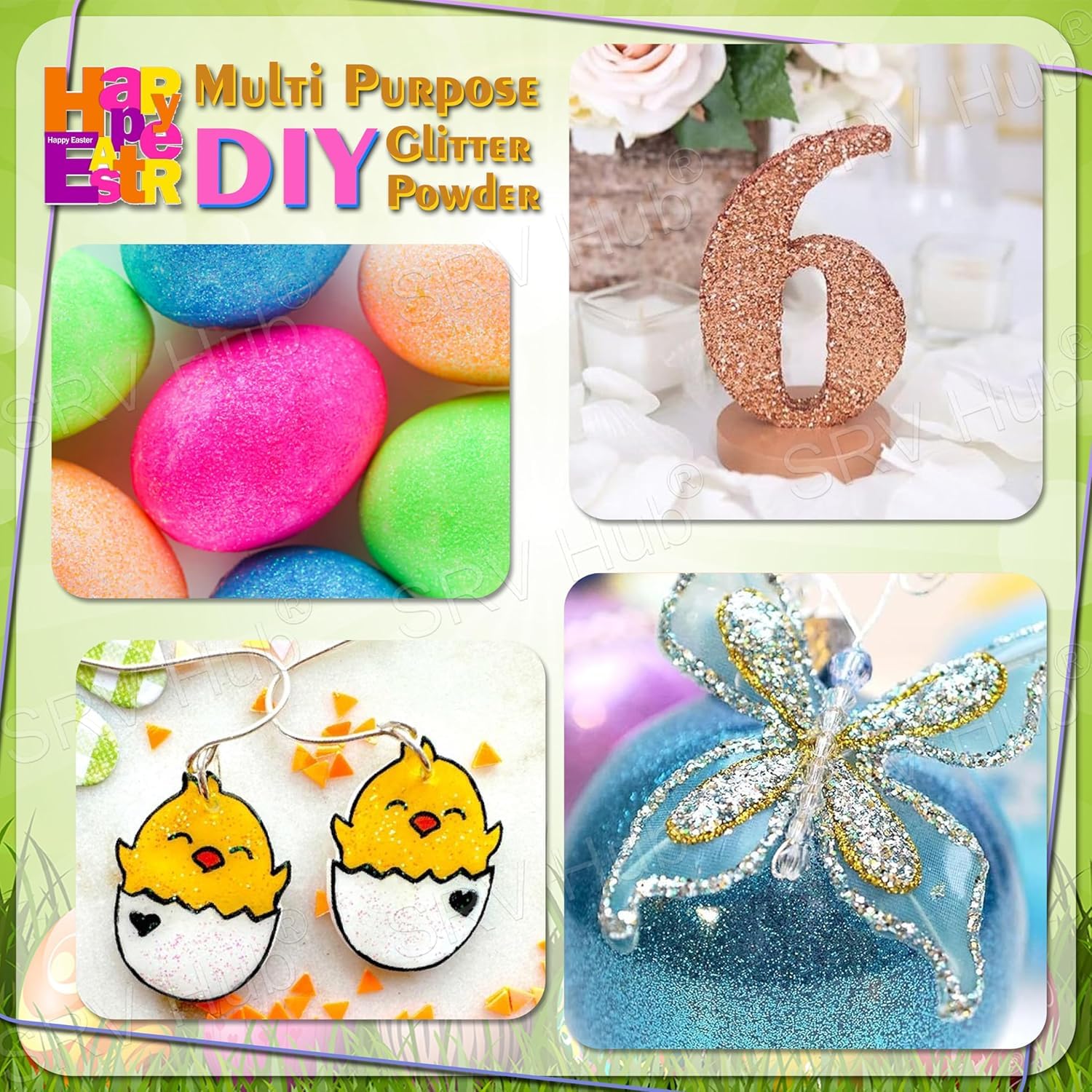 24 Set di Brillantini in Polvere, Kit di Glitter per Artigianato, Set di Colori Glitter in Polvere 24 Colori, Glitter Olografici per Decorazioni Feste, Nail Art, Capelli, Occhi, Make-Up, Fai da Te