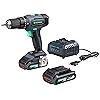 Amazon-Marke: Denali by SKIL, Schlagbohrer-Set, 18 Volt (20 V max.), inklusive zwei 2,0 Ah Lithium-Akkus und Ladegerät, Grün