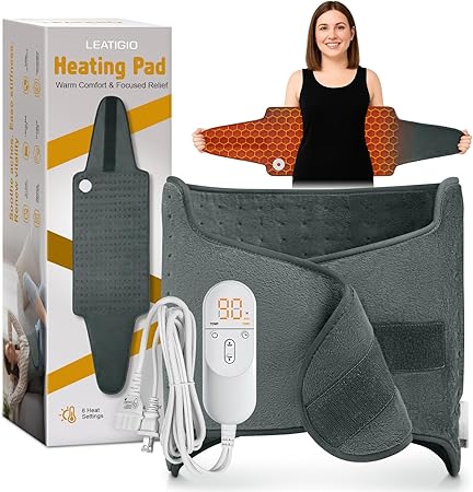 Heating Pad for Back Pain Relief, Wrap Around Heating Pad for Period Cramps, Large Moist Heat Pad for Full Body, Christmas Gifts for Women Men Mom Dad Lady Seniors, Stocking Stuffers for Adults