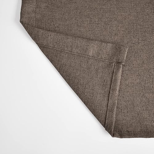 Miniatura 6 de Juego de 3 cortinas y cenefa marrón para ventana de cocina, cortinas para ventana de cocina sobre el fregadero, cortina de baño pequeña con textura