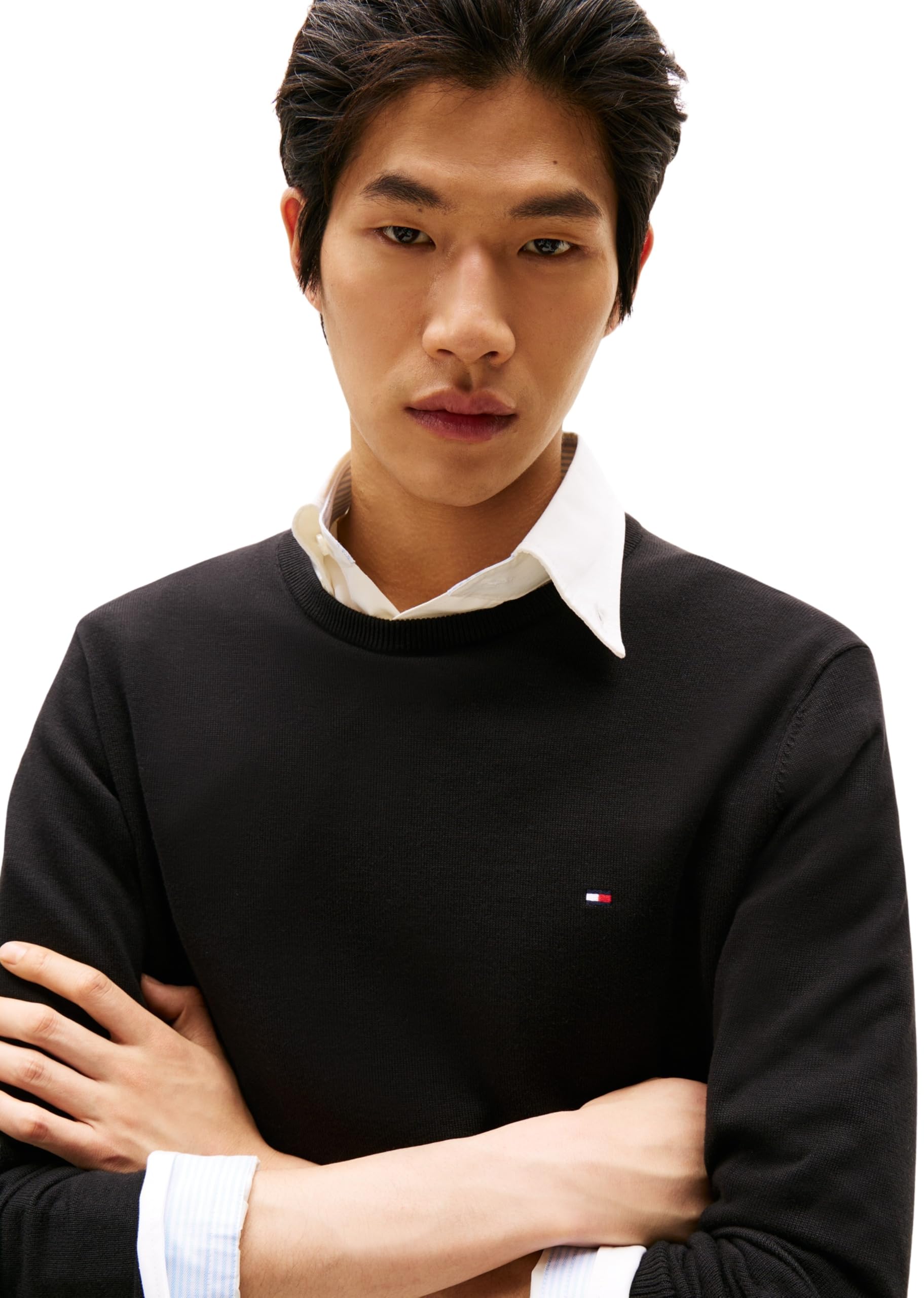 Tommy Hilfiger Jersey Hombre Essential Cotton Crew Neck de Algodón