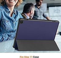 Vista 8 de Funda para tablet Yaxa Kindle Fire Max 11 de 13ª generación (versión 2023) de 11 pulgadas con soporte [encendido y apagado automático] Funda