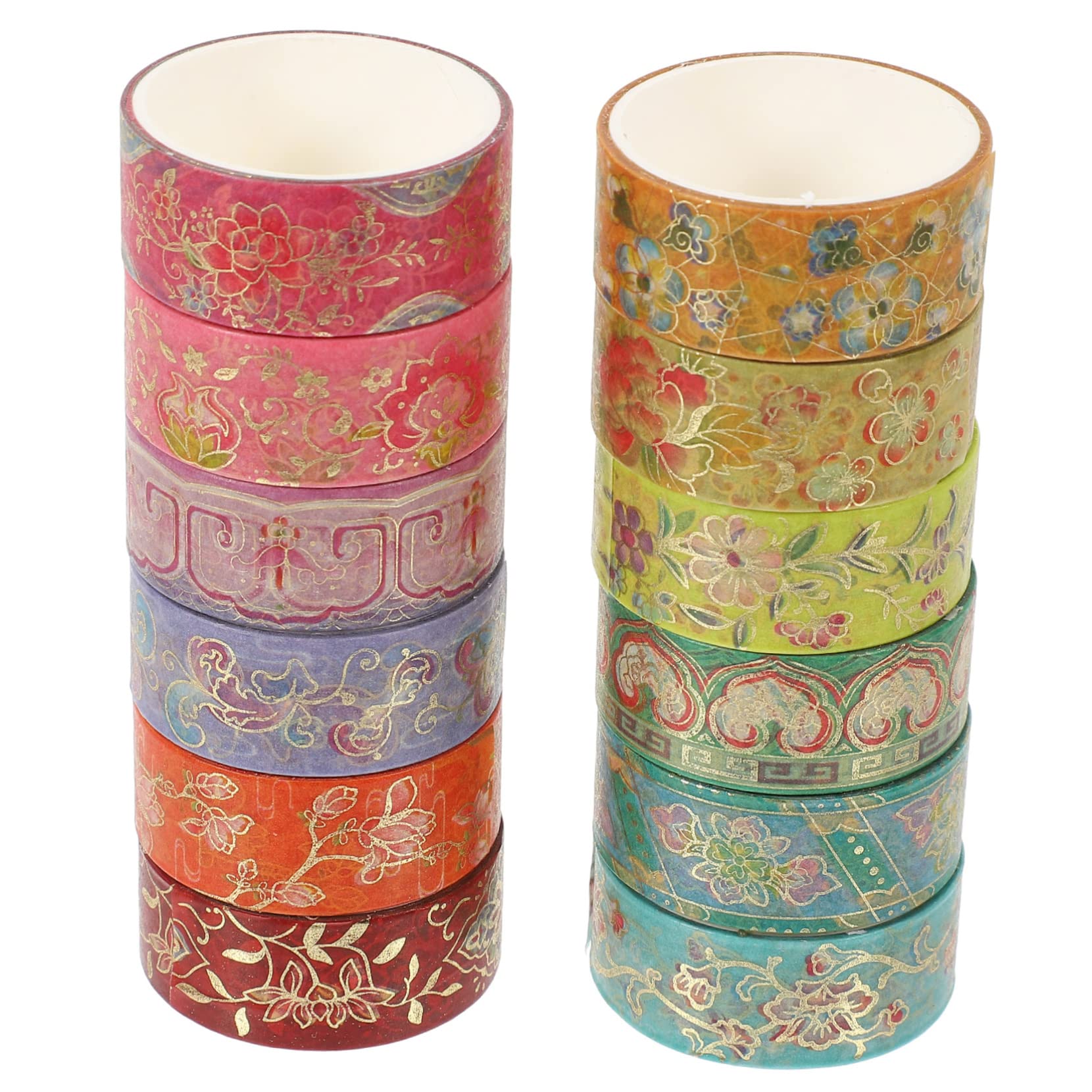 NUOBESTY 48 Rollos Cinta De Bolsillo y Papel Cinta Adhesiva Washi Decoración De Frutas Cinta Washi con Motivos Cintas para Envolver Flores Suministros para La Fiesta