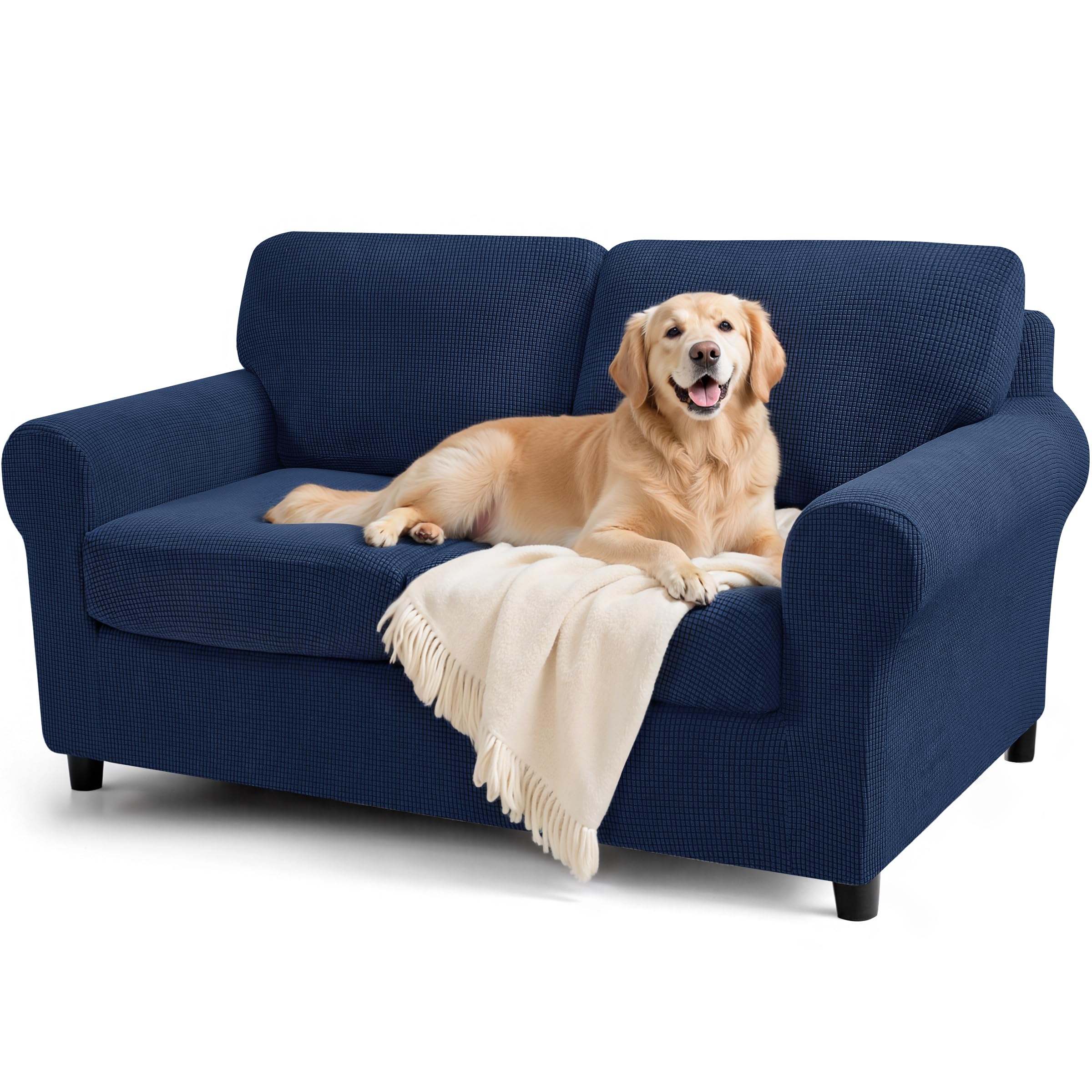 SUBRTEX 5 Pieces Stretch Sofa Slipcover Sets Couch Cover Sets Backrest Cushion Covers Furniture Protector Collection Set for Oversize Sofa Loveseat