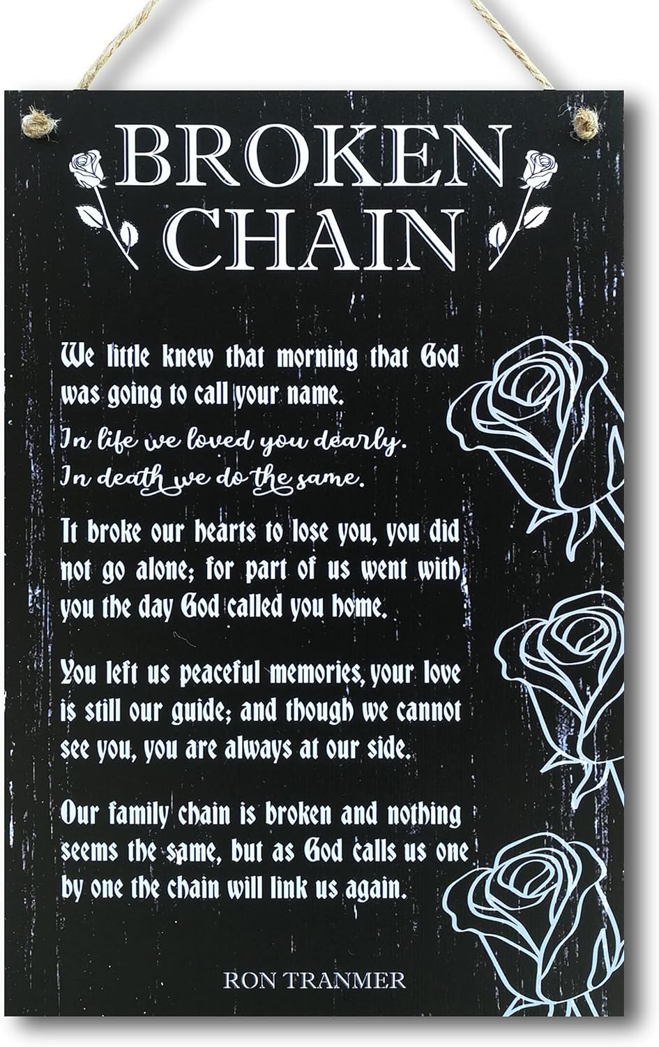 CARISPIBET Broken Chain Poem memorial bereavement sympathy condolence