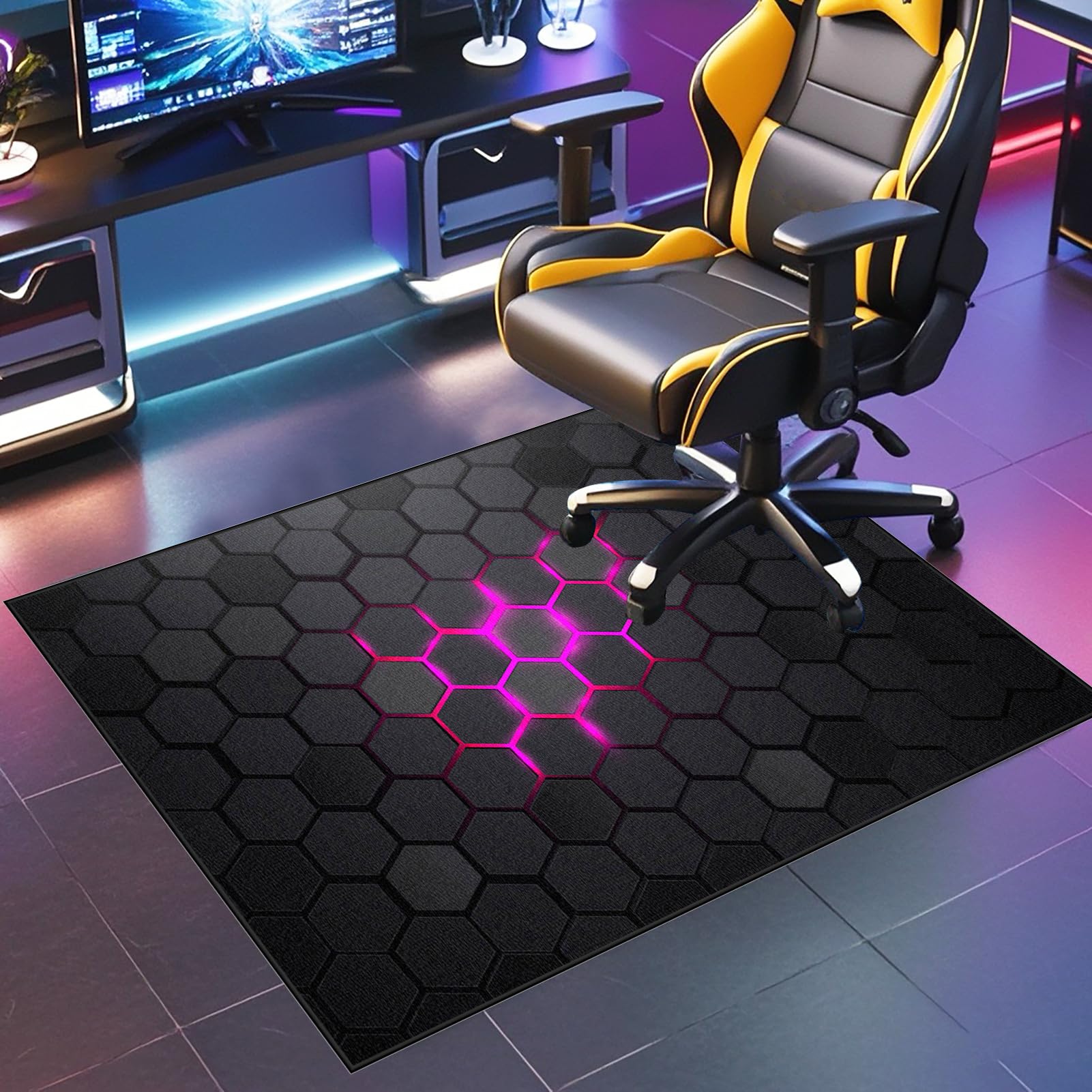 JaevKwzy Office Chair Mat for Carpeted Floor Floor Protector for Rolling Chair Non-Slip Desk Chair Mat Gaming Chair Mat 70 x 120 cm Low/No Pile Carpet Protector Chair Mat for Easy Glide
