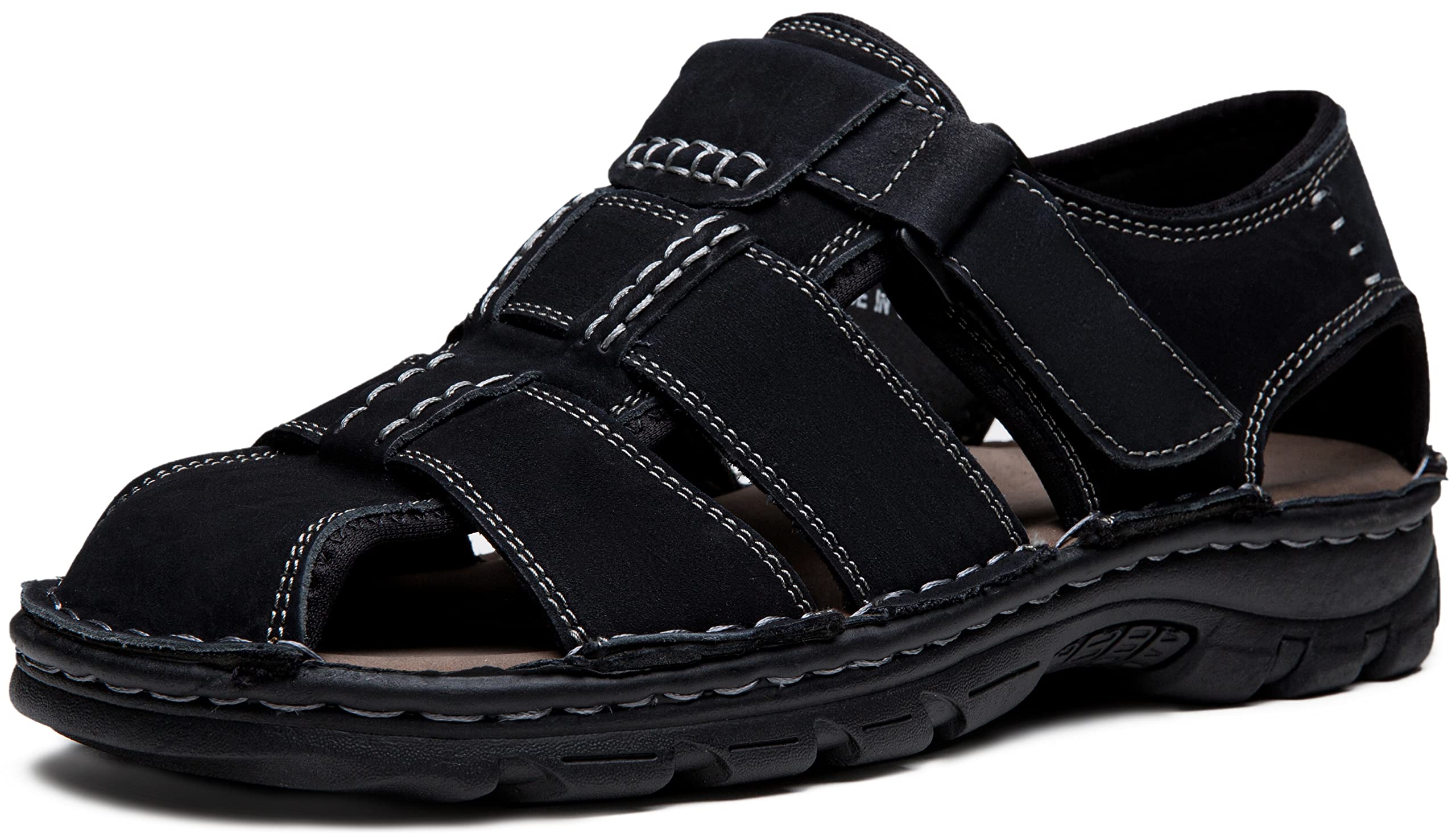 Jousen Men's Sandals Arch Support Casual Genuine Leather Summer Outdoor Beach Fisherman Sandals for Men