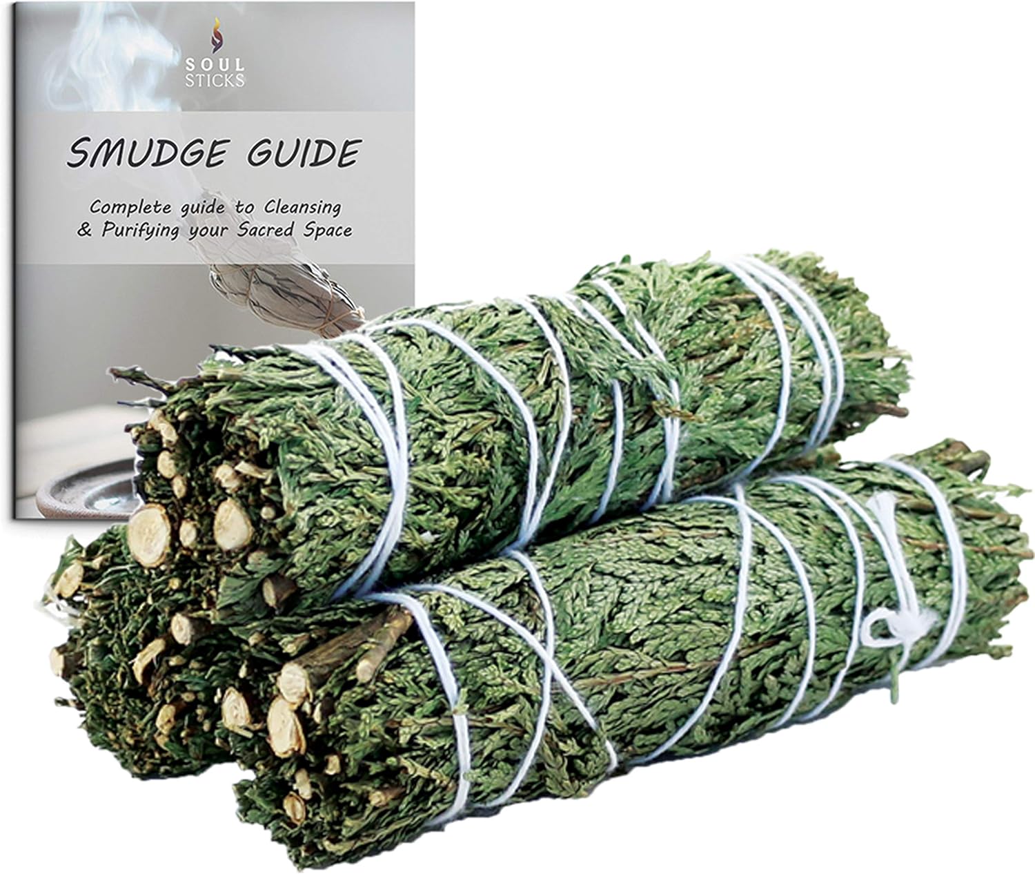 Ancient Veda 4 Inch Cedar Sage Sticks with Starter Guide