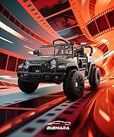 Vista 7 de ELEMARA Coche Montable, Juguetes Montables con Bluetooth para Niños Pequeños, Vehículos con Batería de 12V para Niños con Control Remoto, Camión