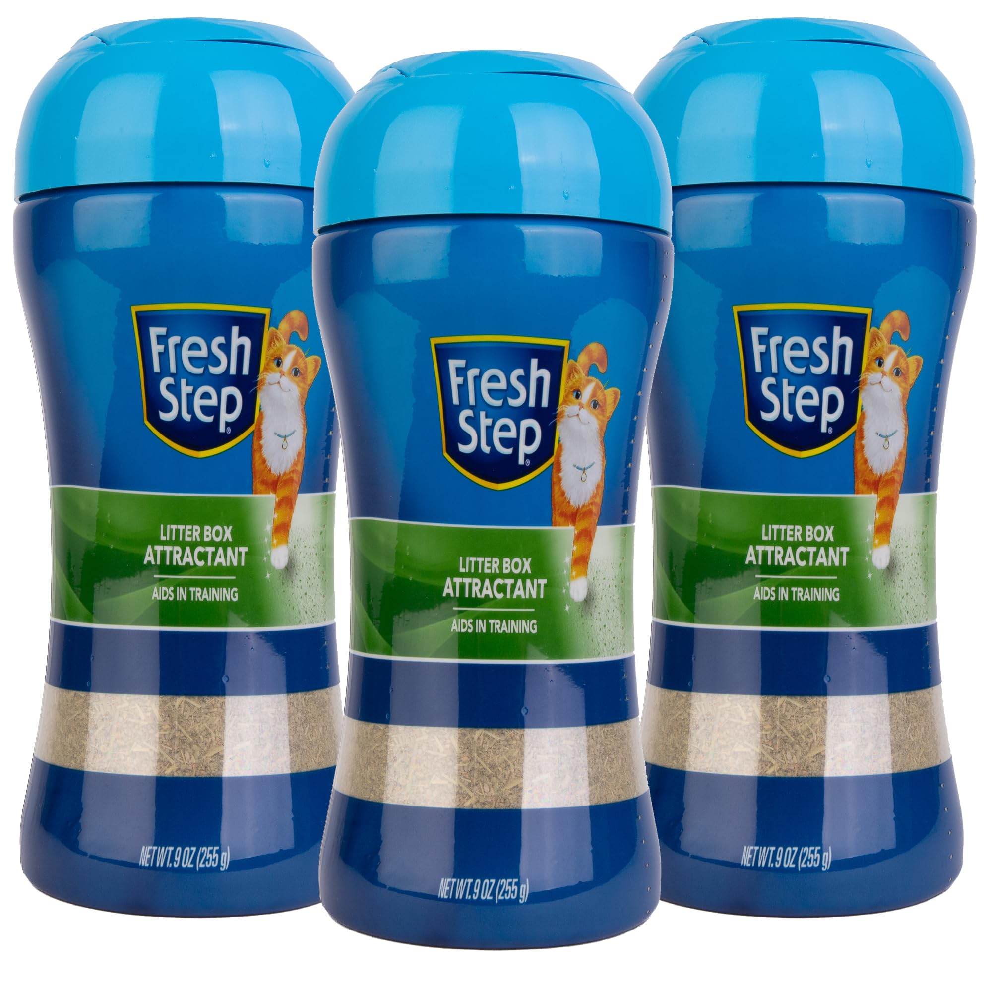 Fresh Step Litter Box Attractant Powder to Aid in Training - All Natural Training Aid for Cats and Kittens - Cat Attract Additive for Litter Box, 9 Ounce - 3 Pack