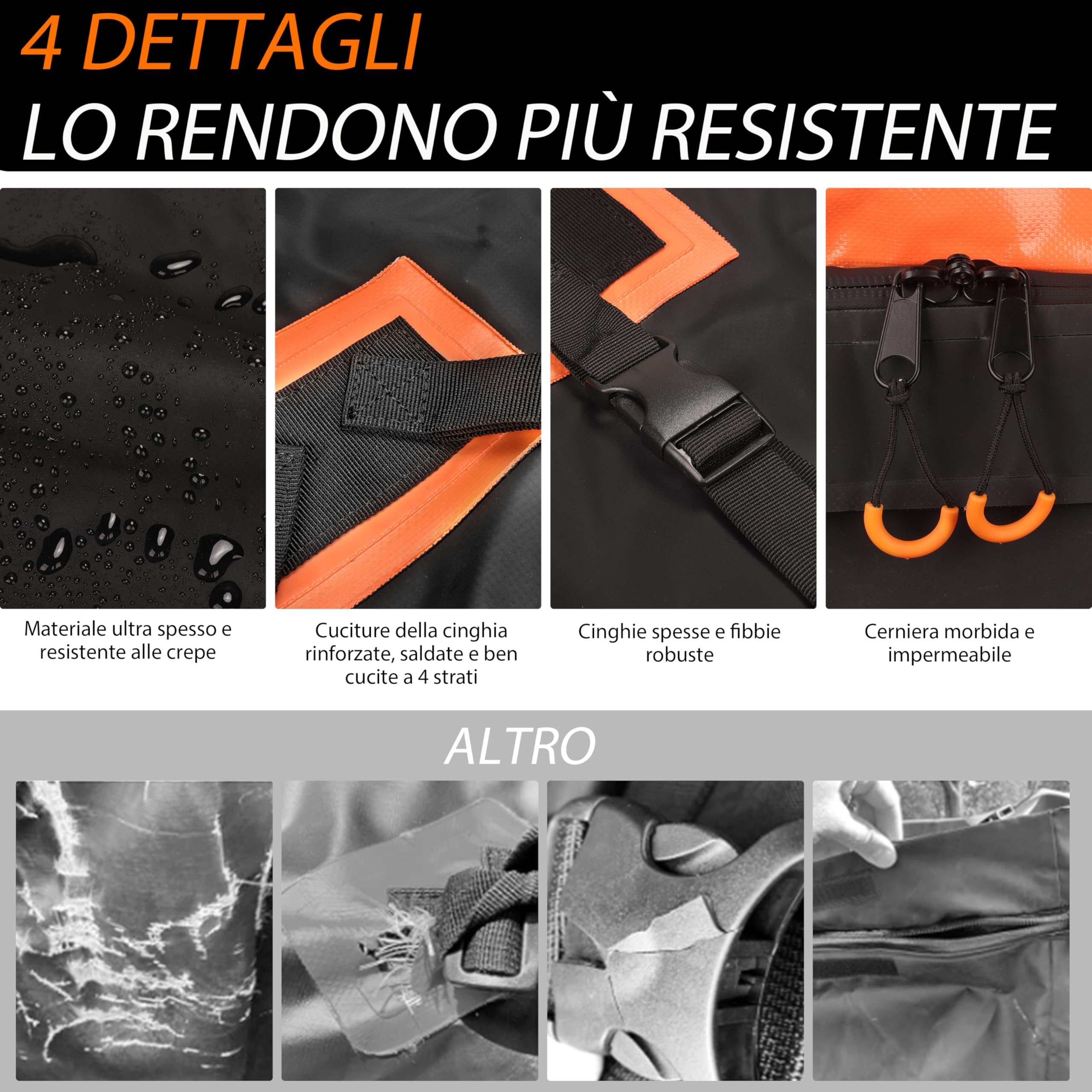 Box da Tetto Auto - Borsa da Tetto Impermeabile Portapacchi Pieghevole con Tappetino Antiscivolo Gancio Porta e Cinghie di Rinforzo, Box Tetto Auto per Auto con/senza Portapacchi (105x90x45cm)