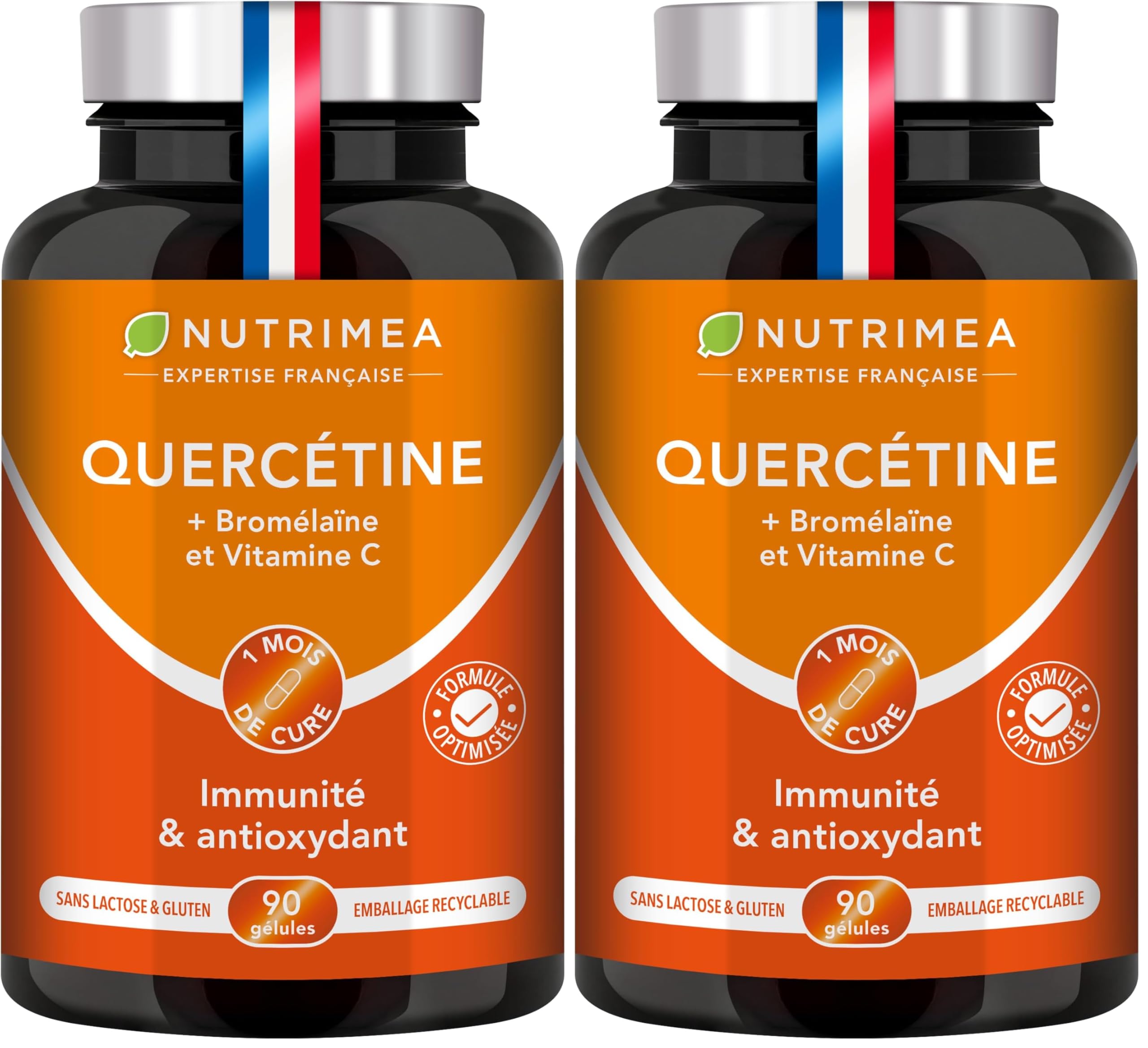 Quercetine | 600 mg | Avec Bromelaine & Vitamine C Végétales (Lot de 2)