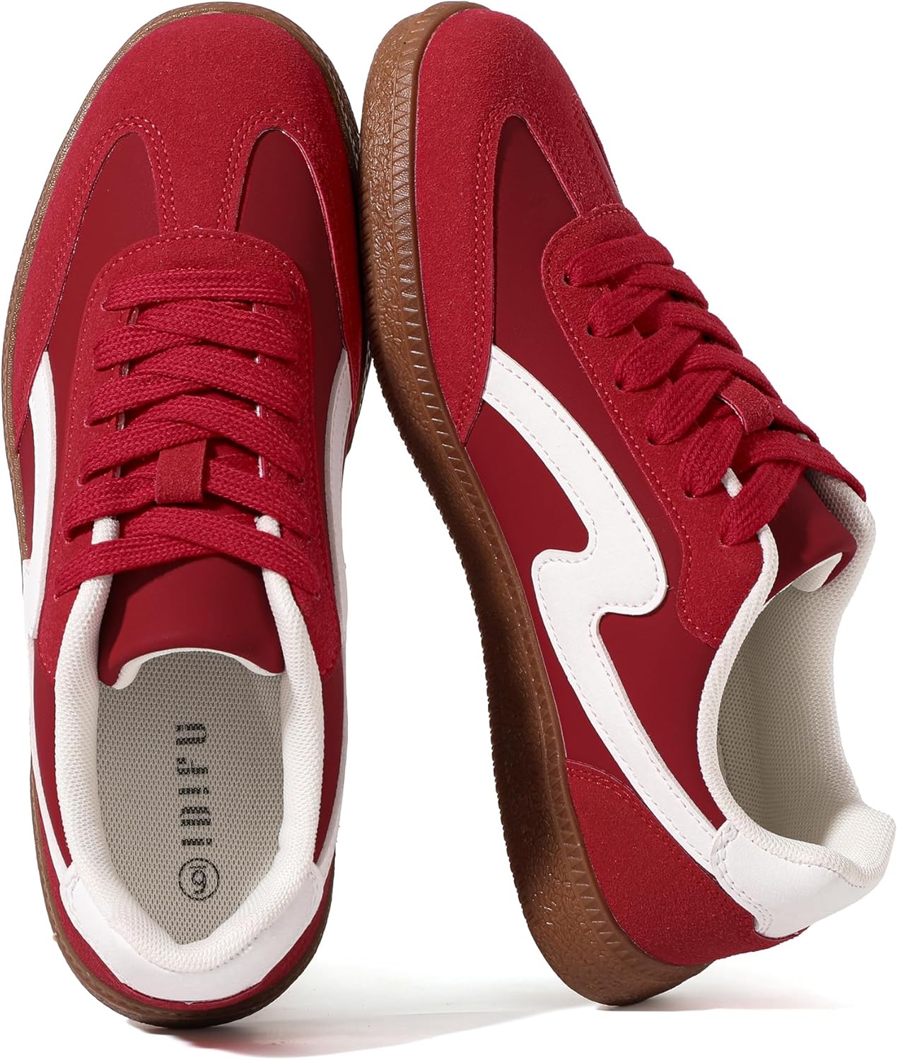 IDIFU Womens Fashion Sneakers Comfortable Cute Casual Tennis Shoes Non Slip Memory Foam Lightweight Trendy Retro Sneakers