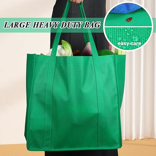 Miniatura 5 de 20 bolsas de comestibles reutilizables con asas reforzadas, bolsas de compras grandes y resistentes, bolsas de Navidad