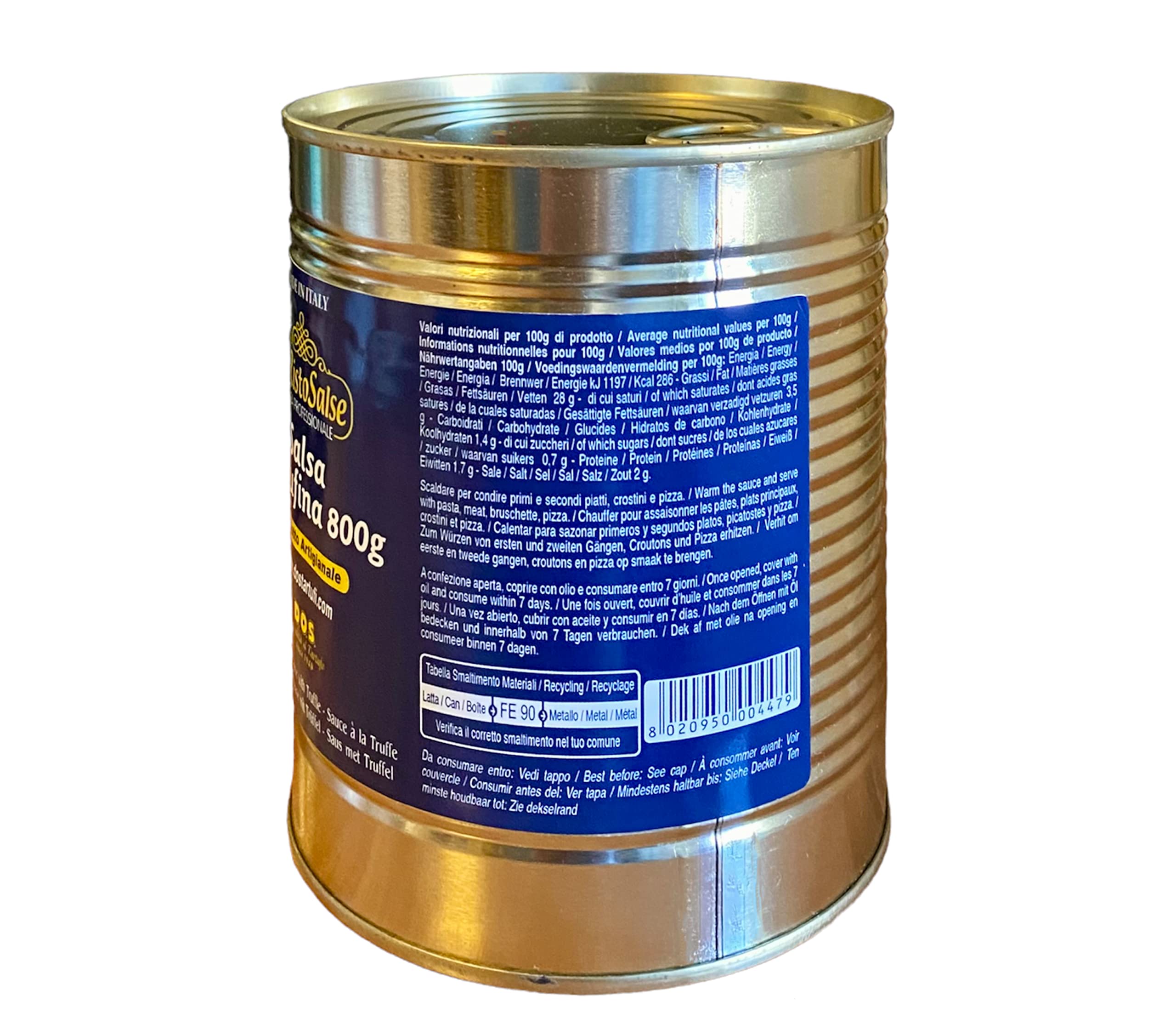 D.O.S. Specialità al Tartufo since 1940 - Sauce à la truffe 800 g | Format professionnel pour restaurants | Produit à la truffe | Sans gluten | Produit artisanal d'Ombrie