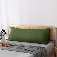 Vista 33 de S VICTORY SYMBOL Fundas de almohada de lino 100% orgánico, 1 par de fundas de almohada de lino natural francés de 20 x 30 pulgadas, color verde