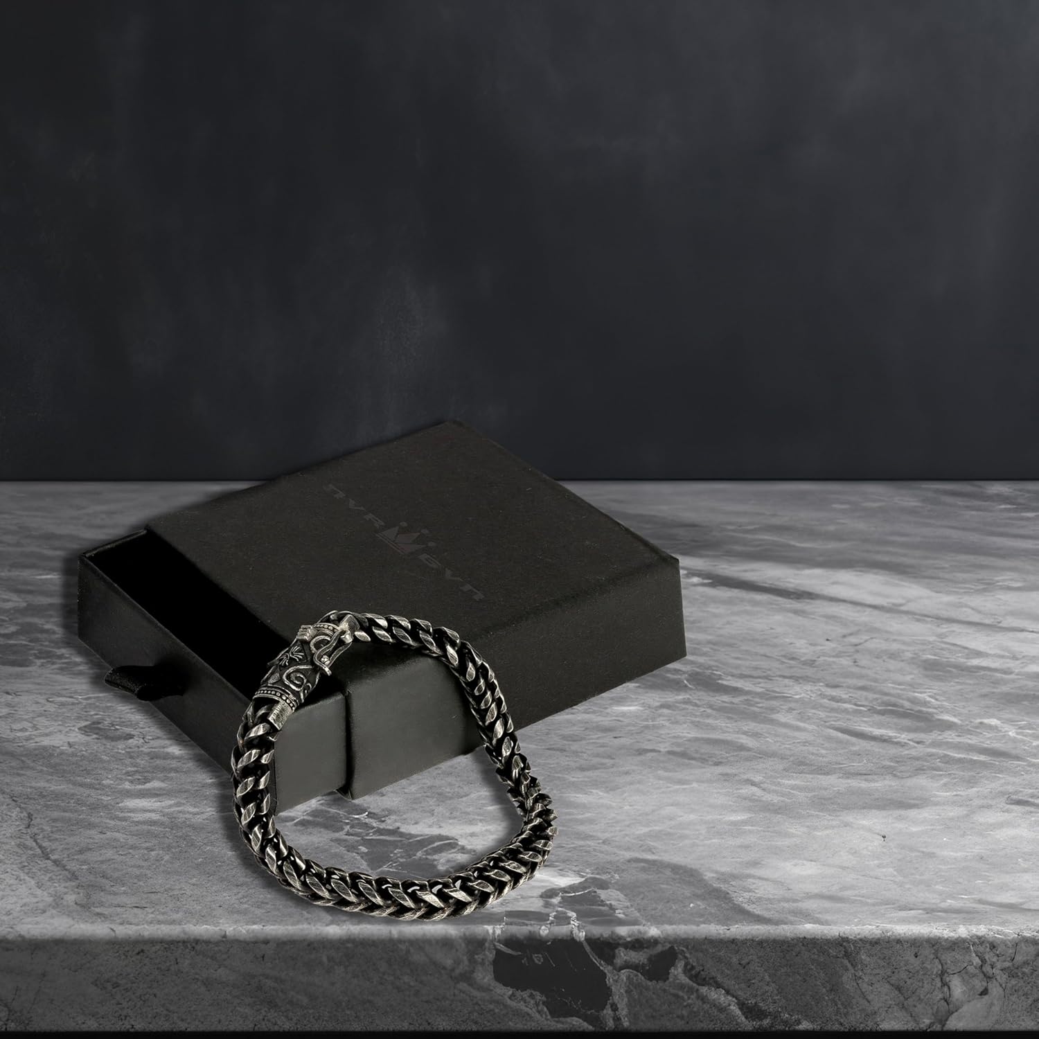 Men's Stainless Steel Bracelet - Medieval Vintage Distressed Style, Sturdy 316L Steel, Bold Accessory for the Modern Man, Ideal Gift for Husband, Boyfriend, or Son