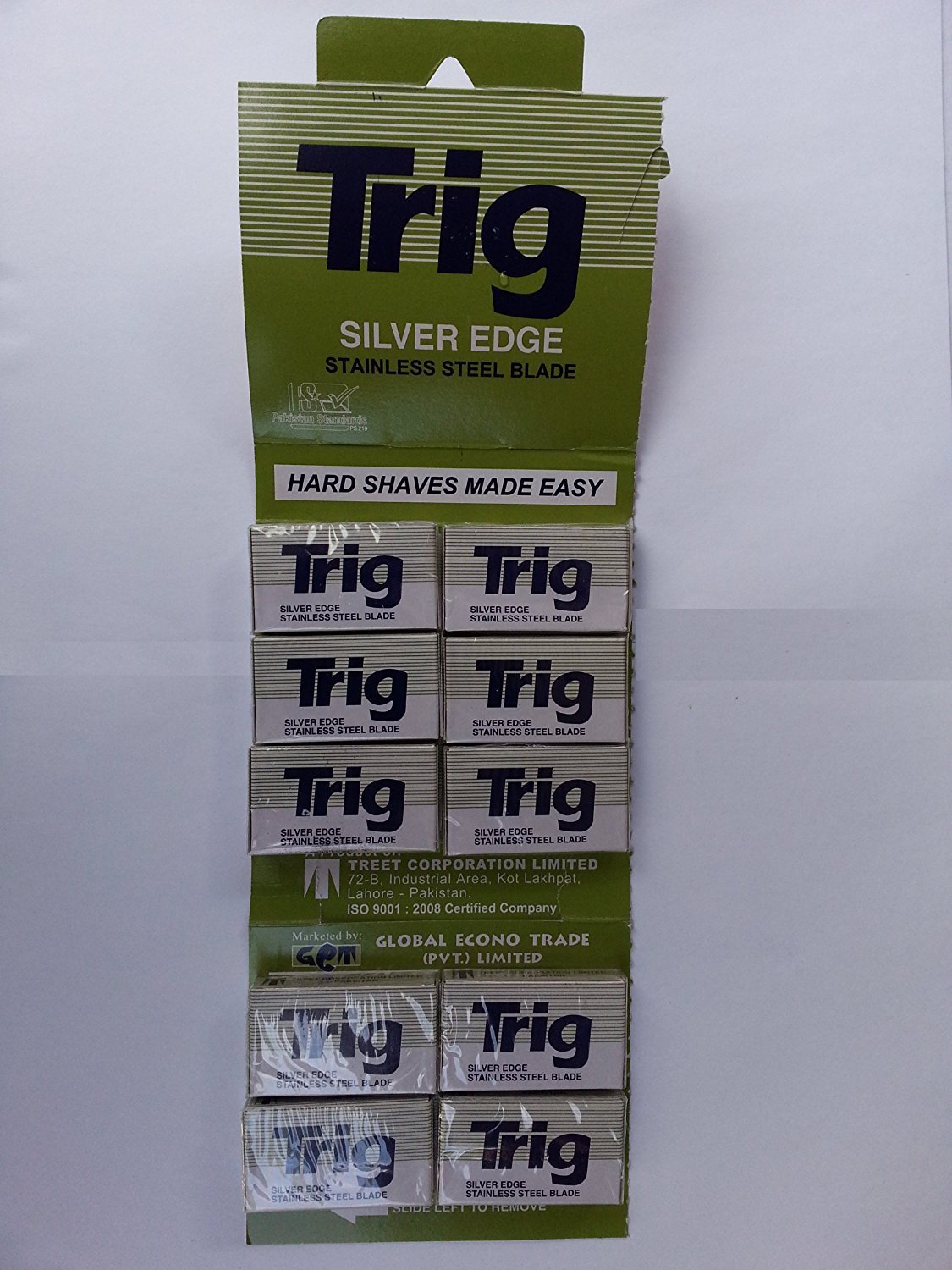 TRIG Silver Edge Stainless Double Edge Razor Blades (100)