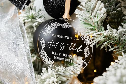 Miniatura 6 de Promoted to Aunt and Uncle Ornament, Christmas Pregnancy Announcement, Pregnancy Announcement Gift, Announcing Pregnancy to Aunt, Expecting